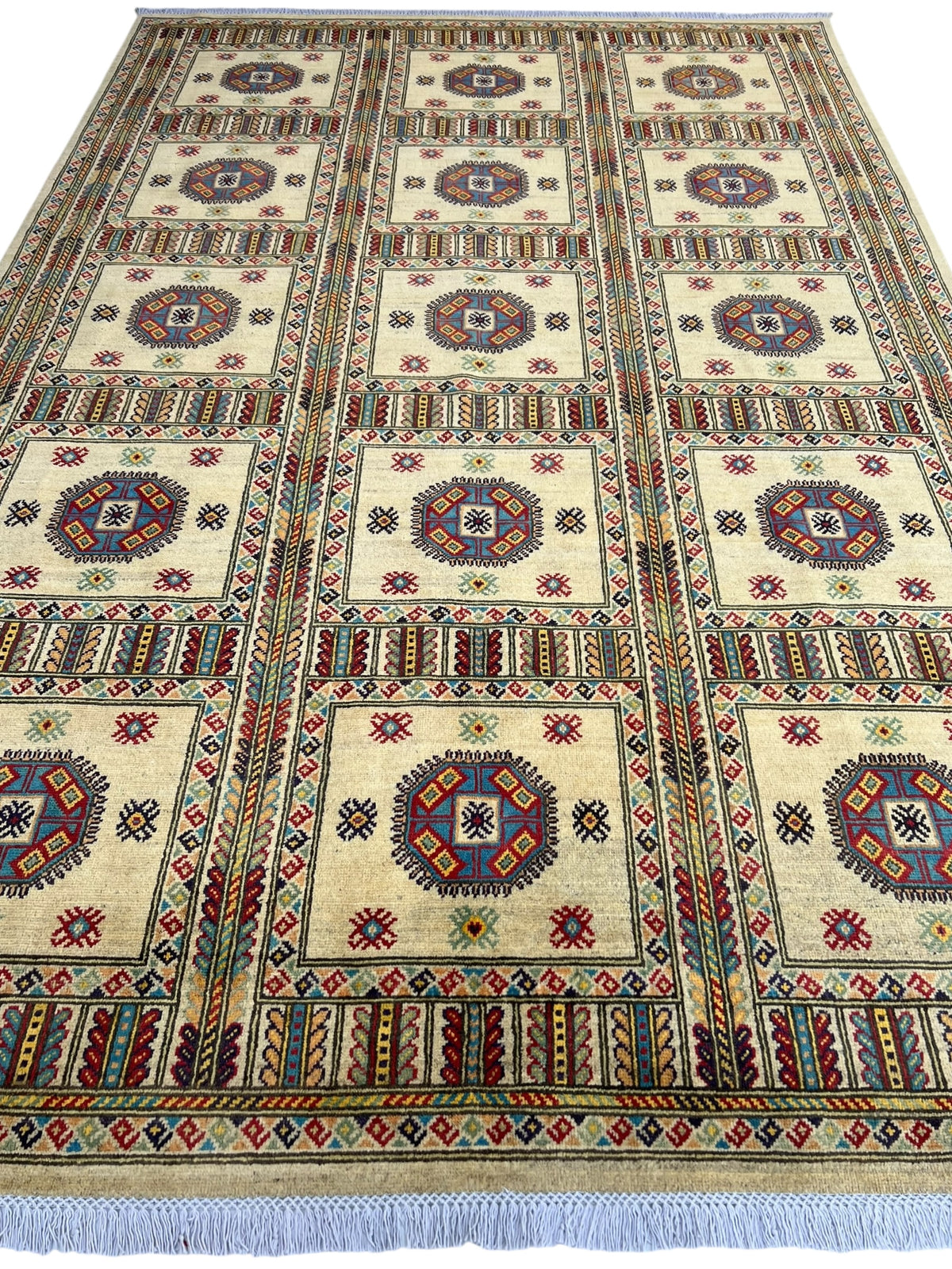 Afghani Rug 8x11 size range tribal laid flat