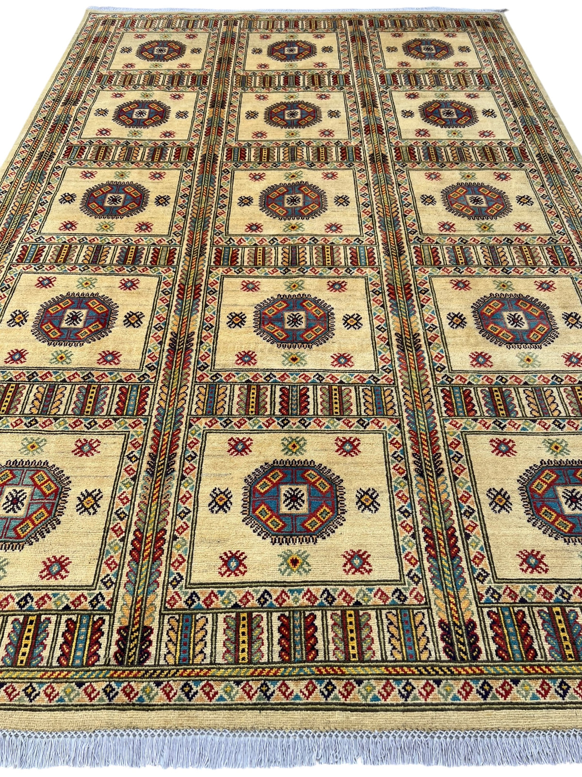Afghani Rug 8x11 size range tribal laid flat
