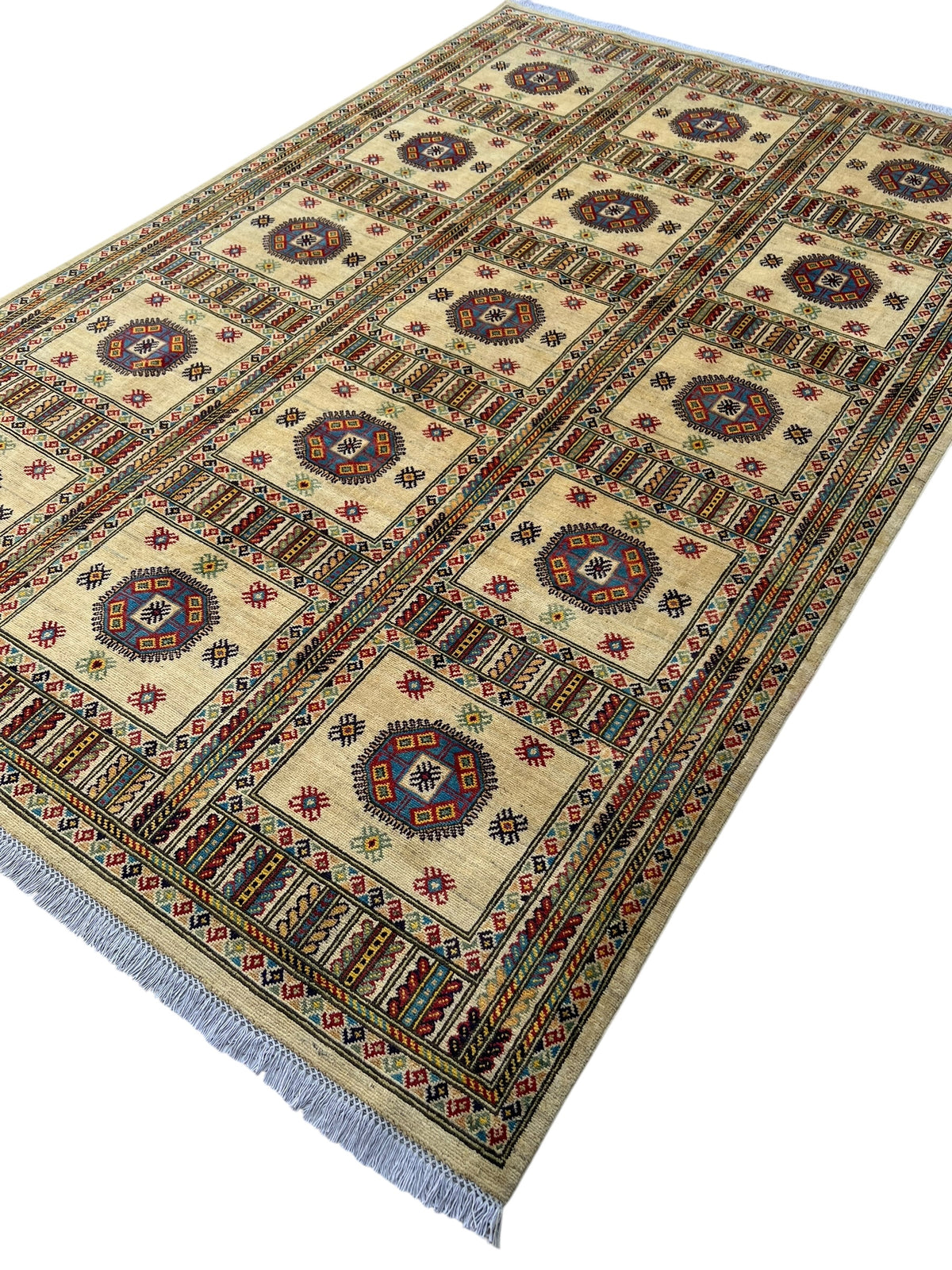 Afghani Rug 8x11 size range tribal laid flat