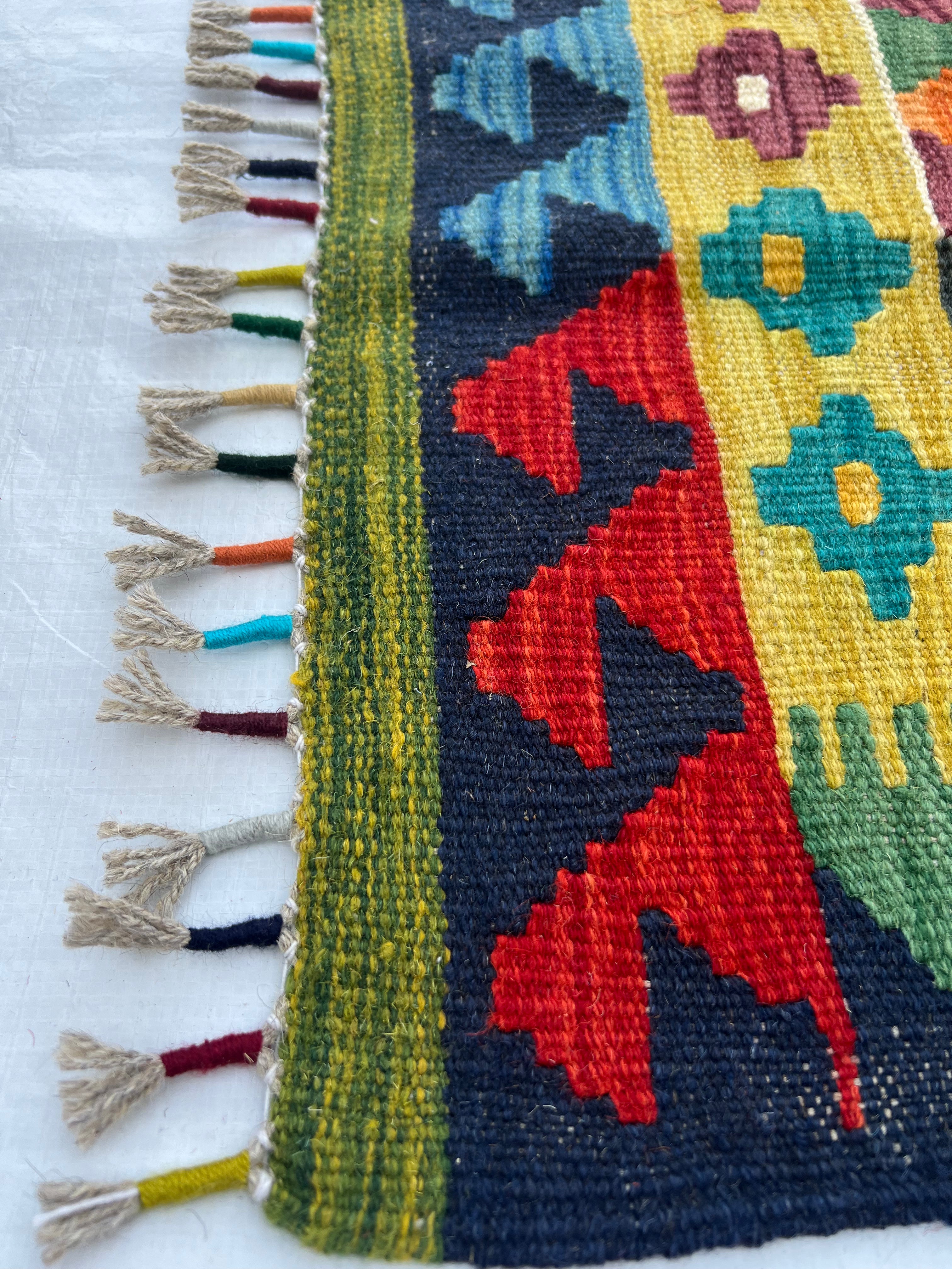 Afghani Kilim 5x8 size range tribal laid flat