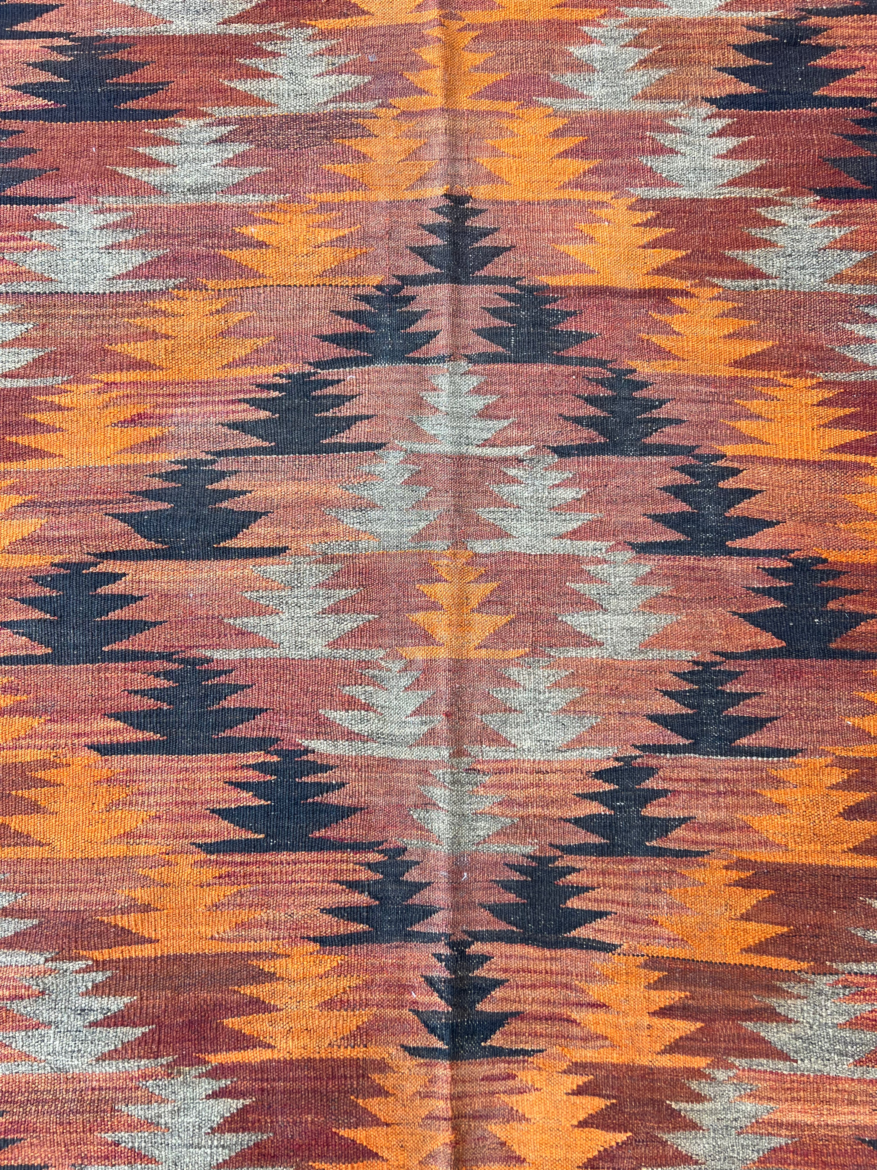 Afghani Kilim 5x13 size range tribal laid flat