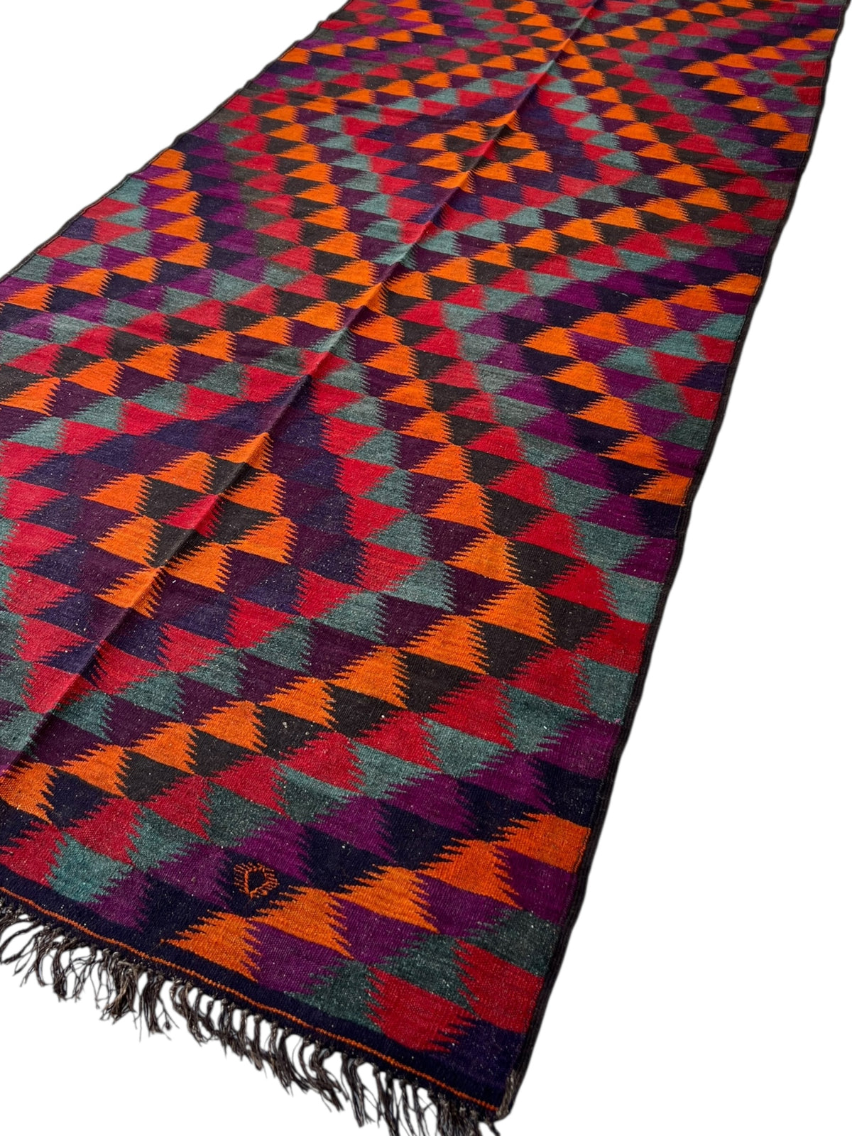Afghani Kilim 10x14 size range tribal laid flat