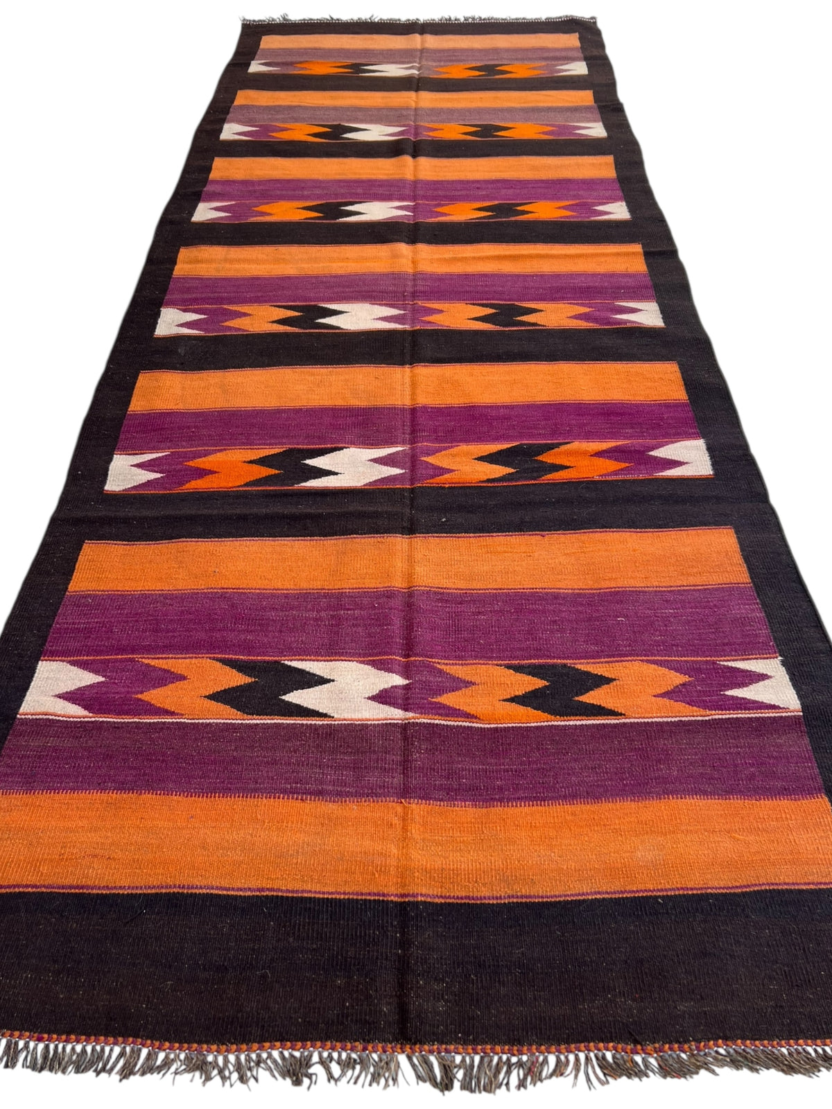 Afghani Kilim 10x14 size range tribal laid flat