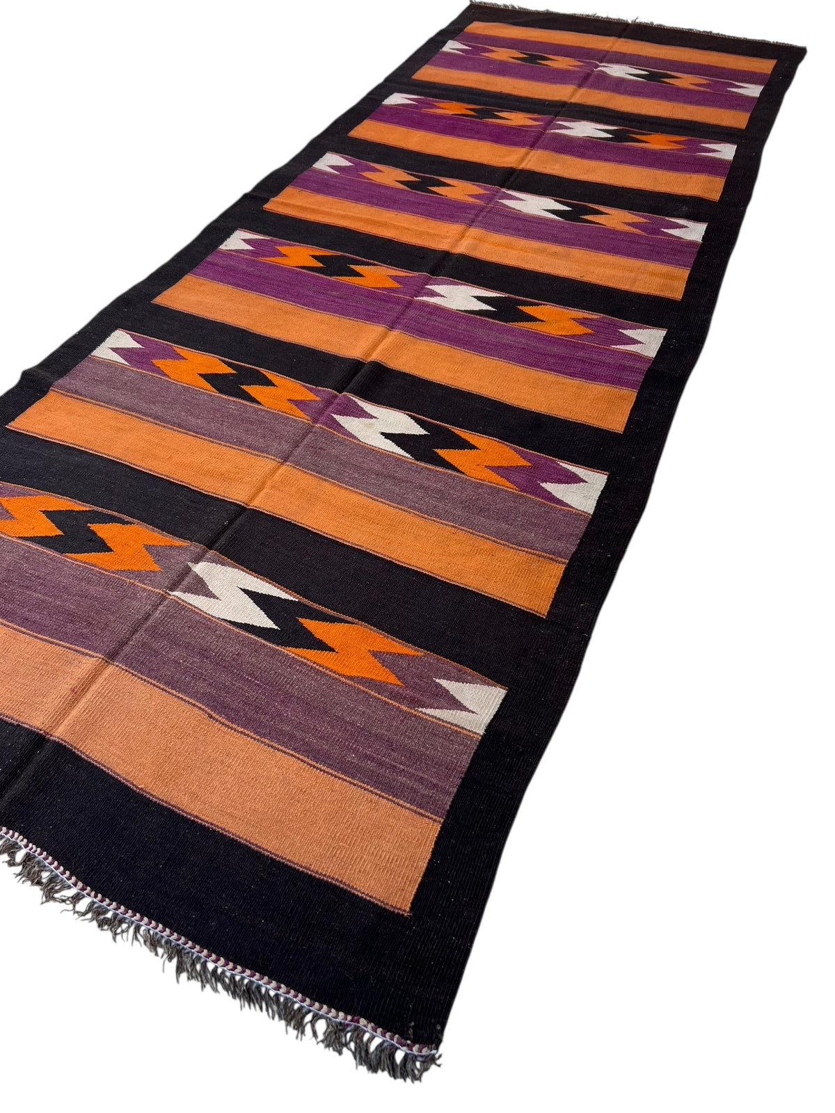 Afghani Kilim 10x14 size range tribal laid flat