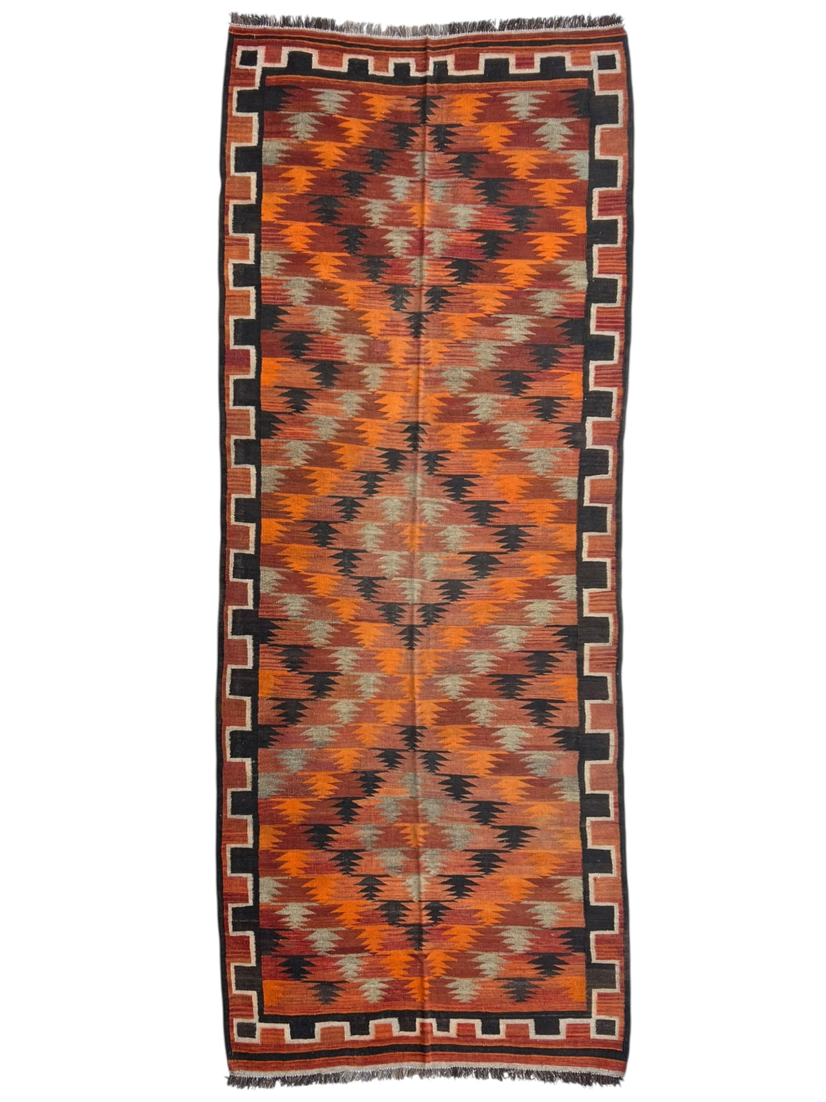 Afghani Kilim 5x13 size range tribal laid flat