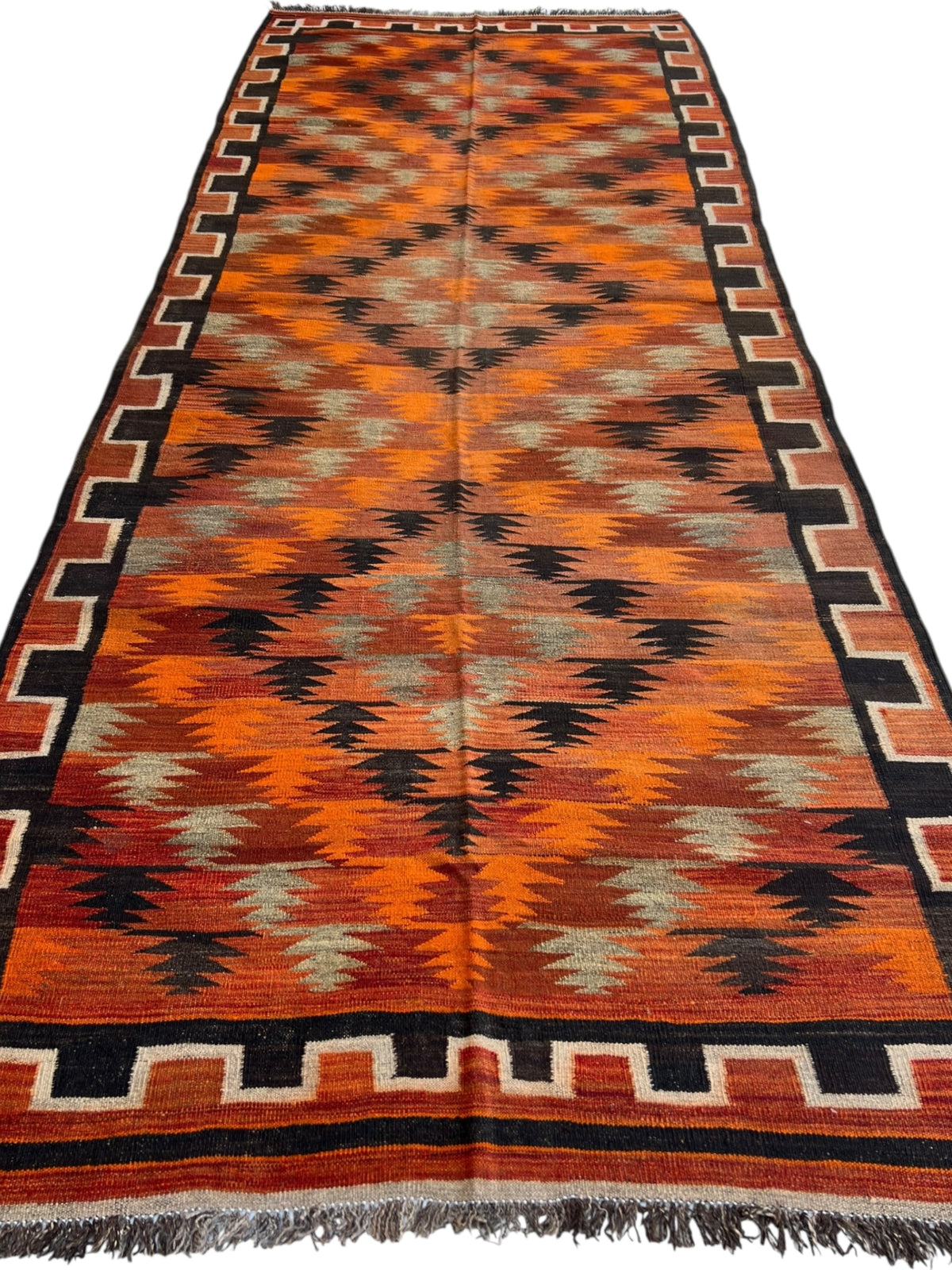 Afghani Kilim 5x13 size range tribal laid flat