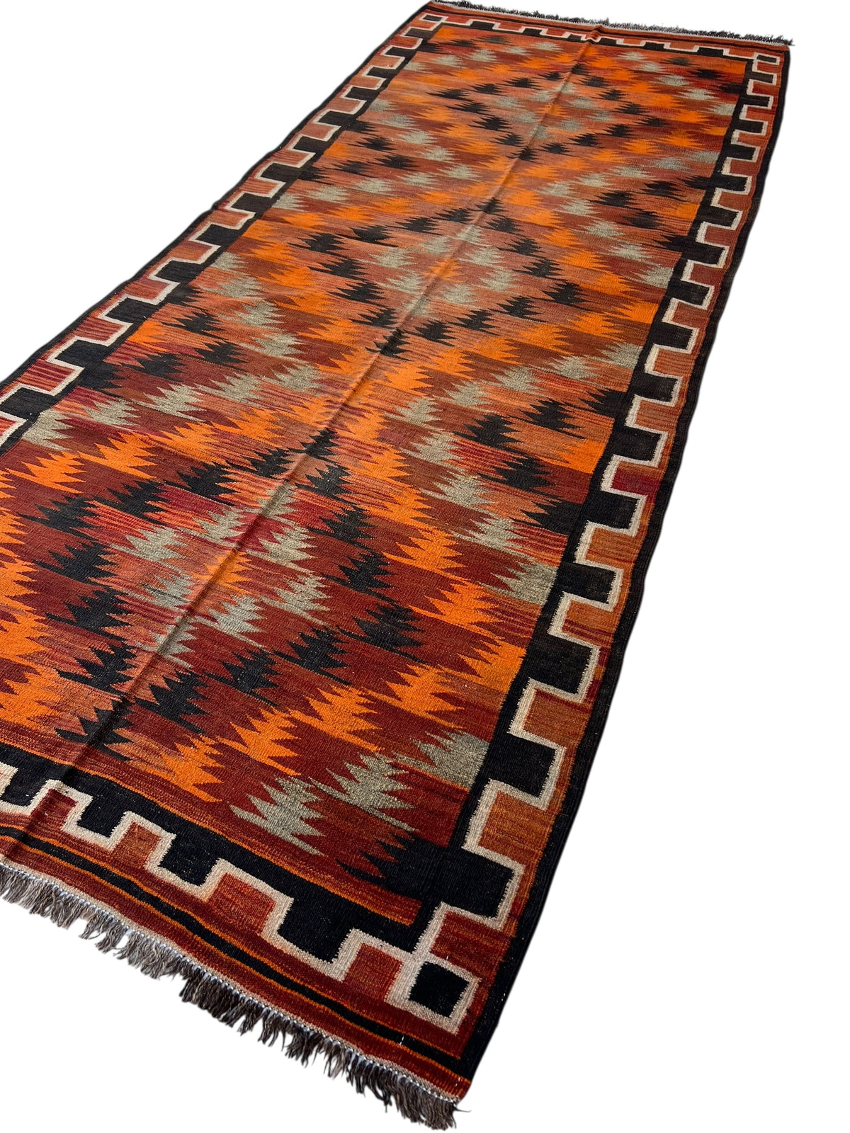 Afghani Kilim 5x13 size range tribal laid flat