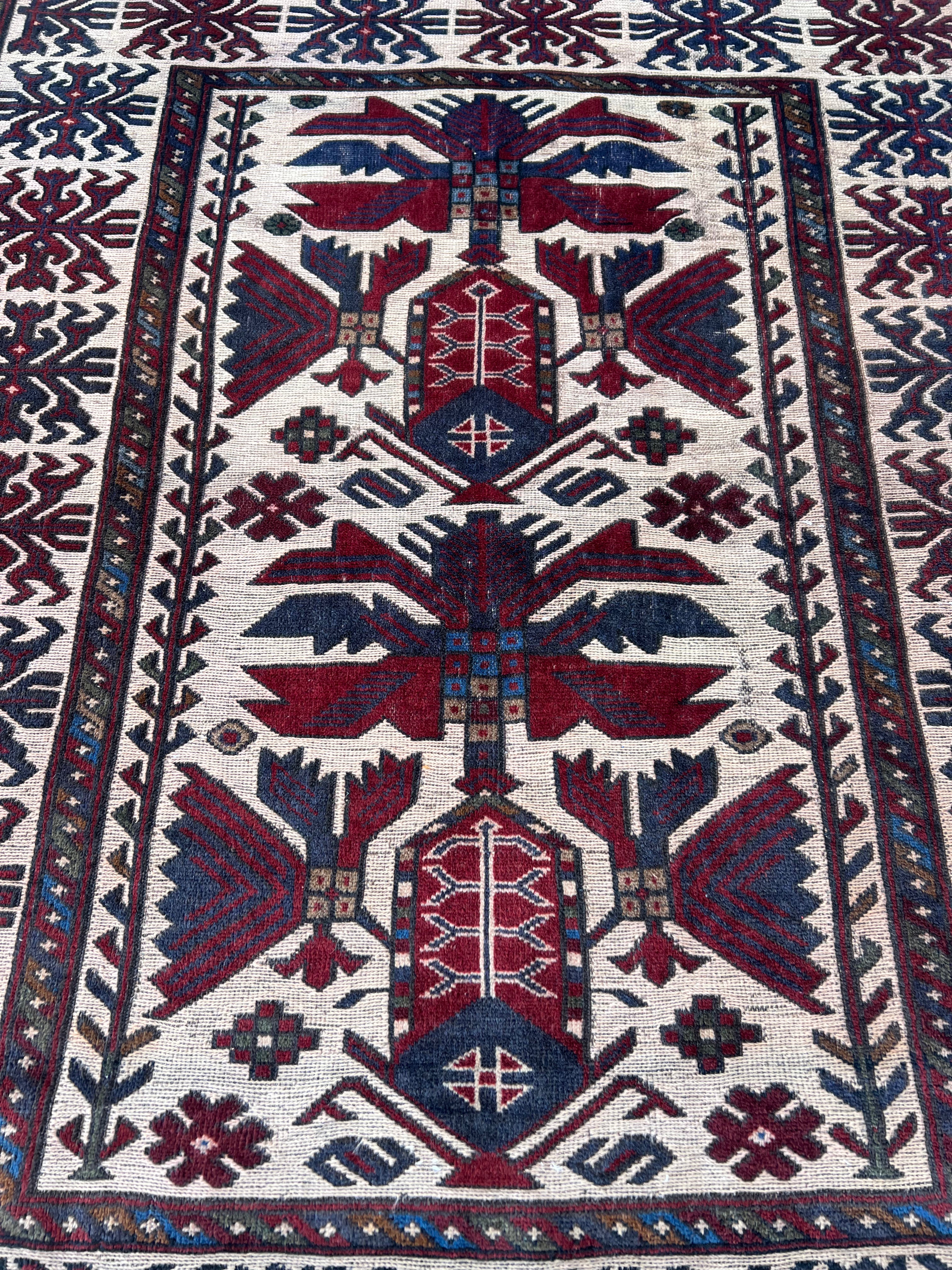 Afghani Rug 5x8 size range tribal laid flat