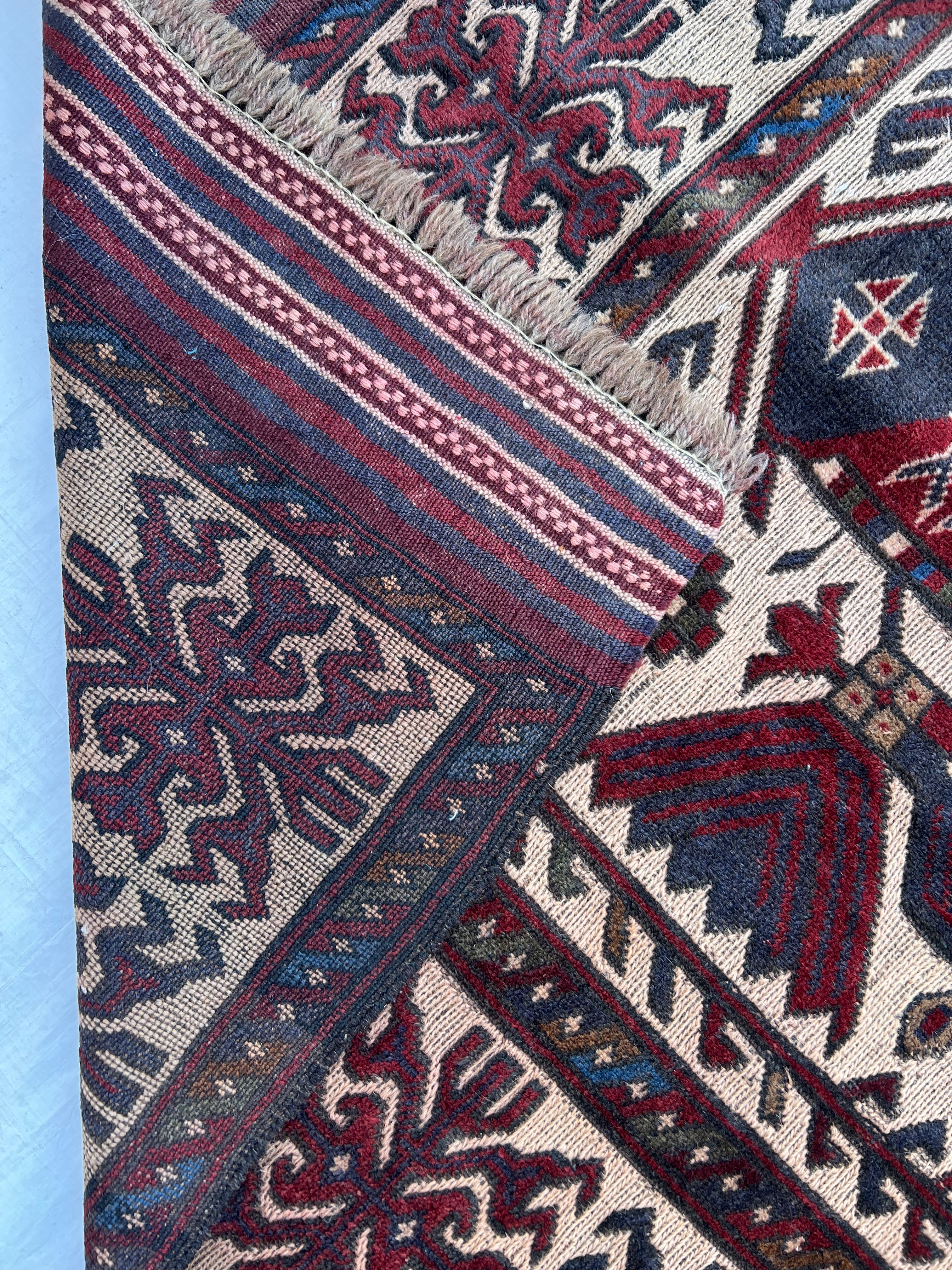 Afghani Rug 5x8 size range tribal laid flat