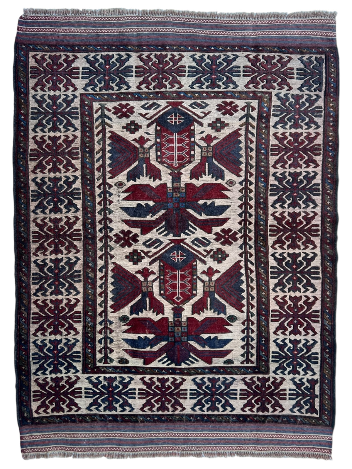 Afghani Rug 5x8 size range tribal laid flat
