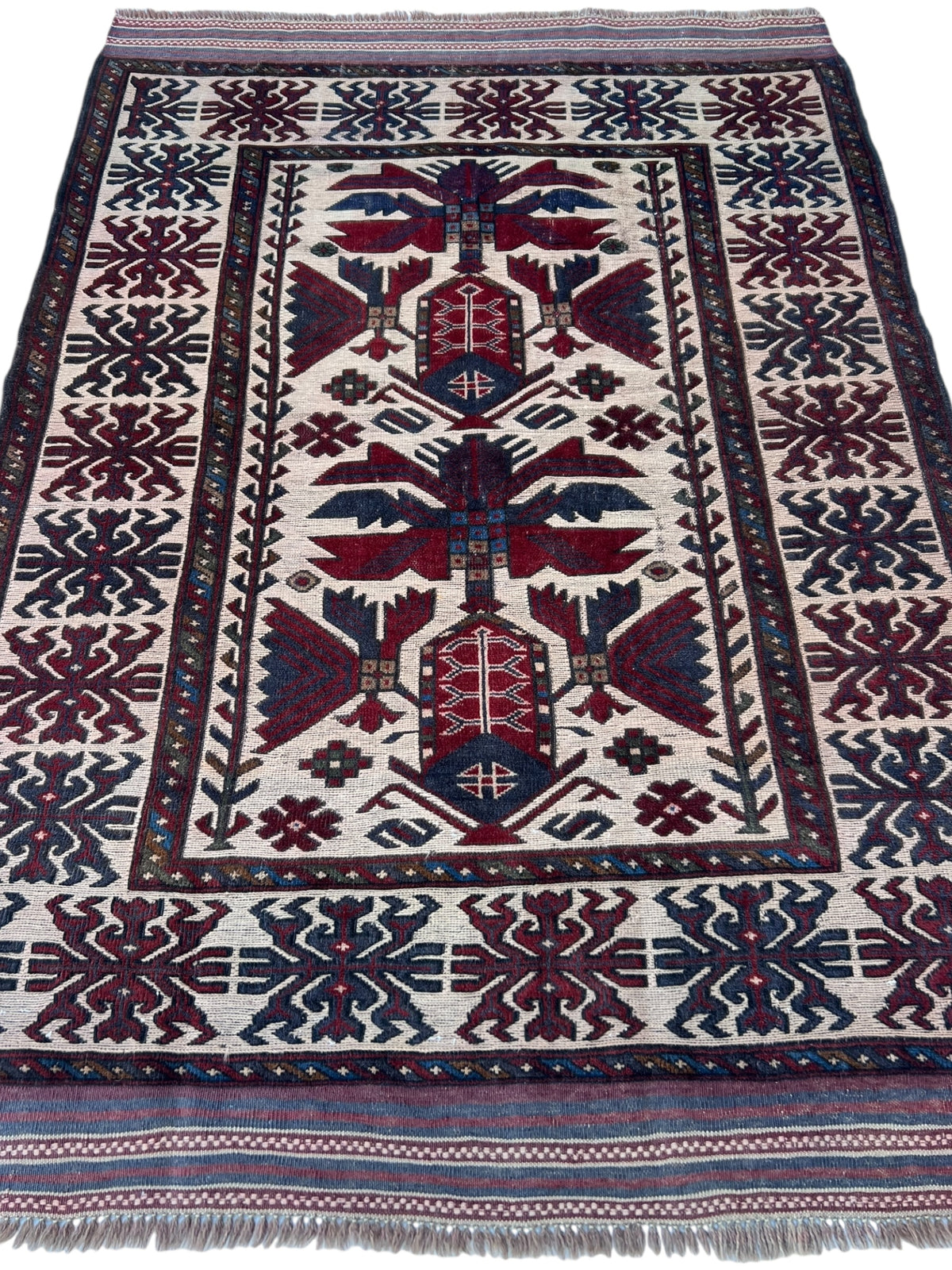 Afghani Rug 5x8 size range tribal laid flat