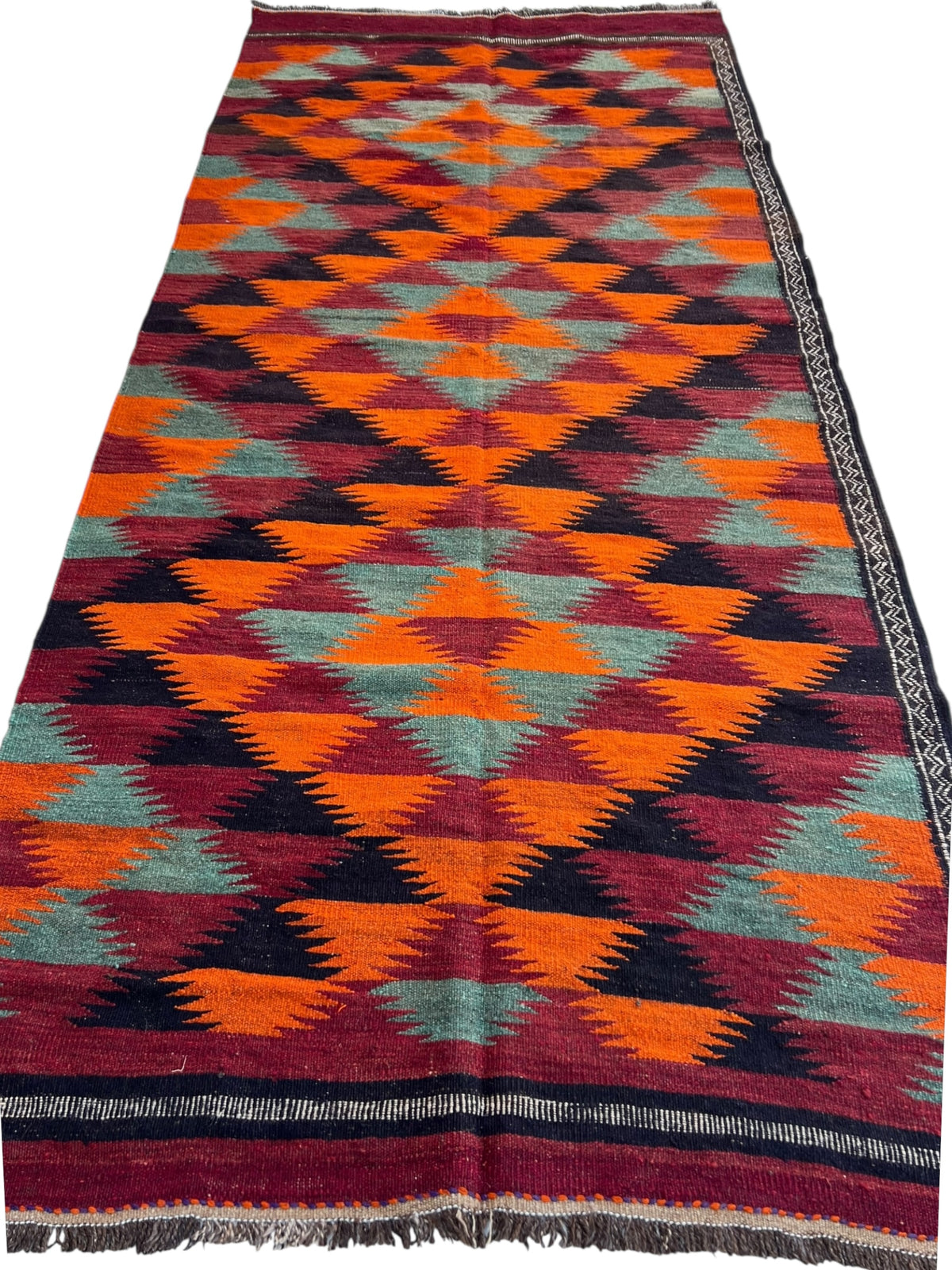 Afghani Kilim 5x10 size range tribal laid flat