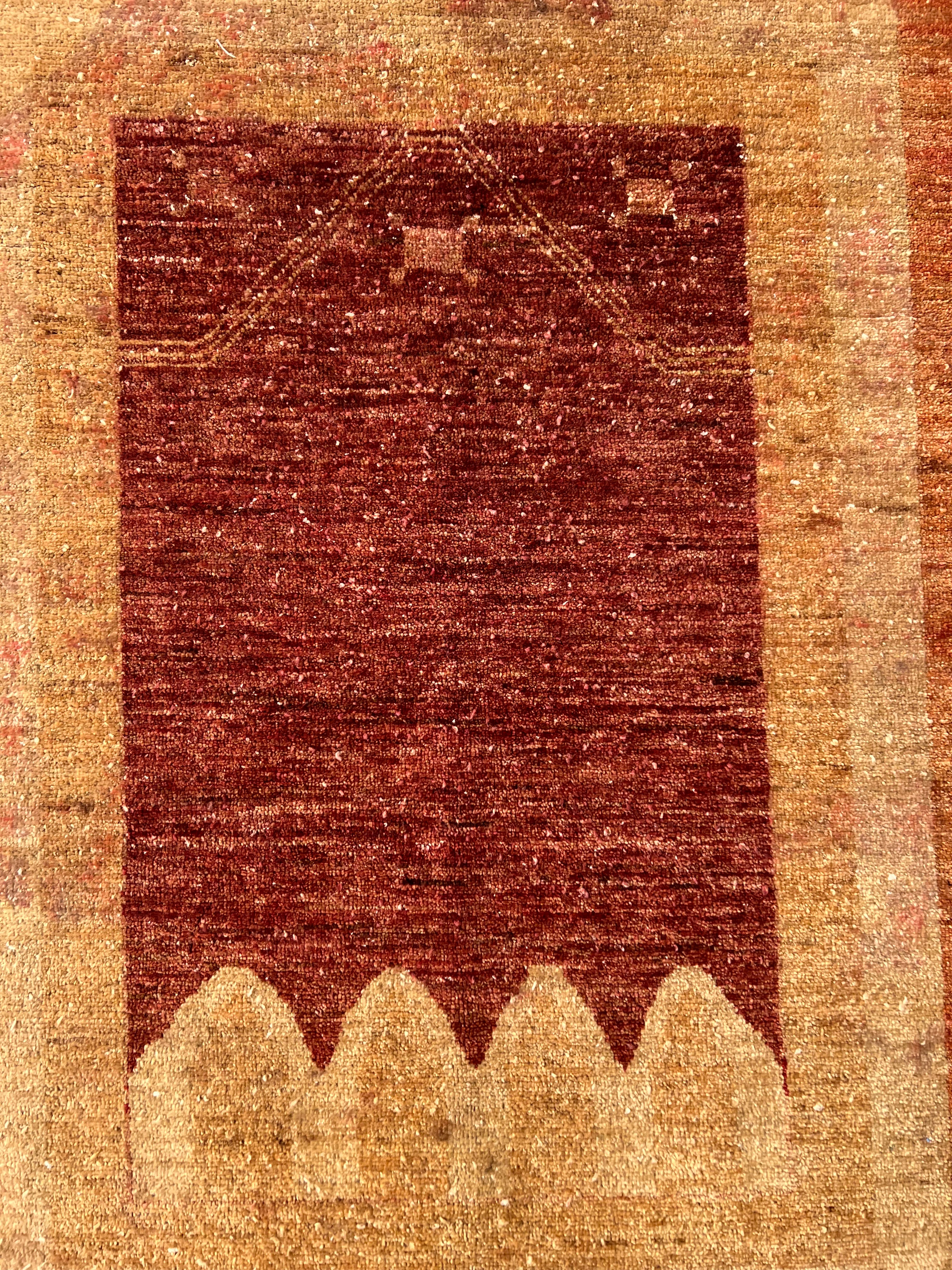 Afghani Rug size size range tribal Cream Beige laid flat