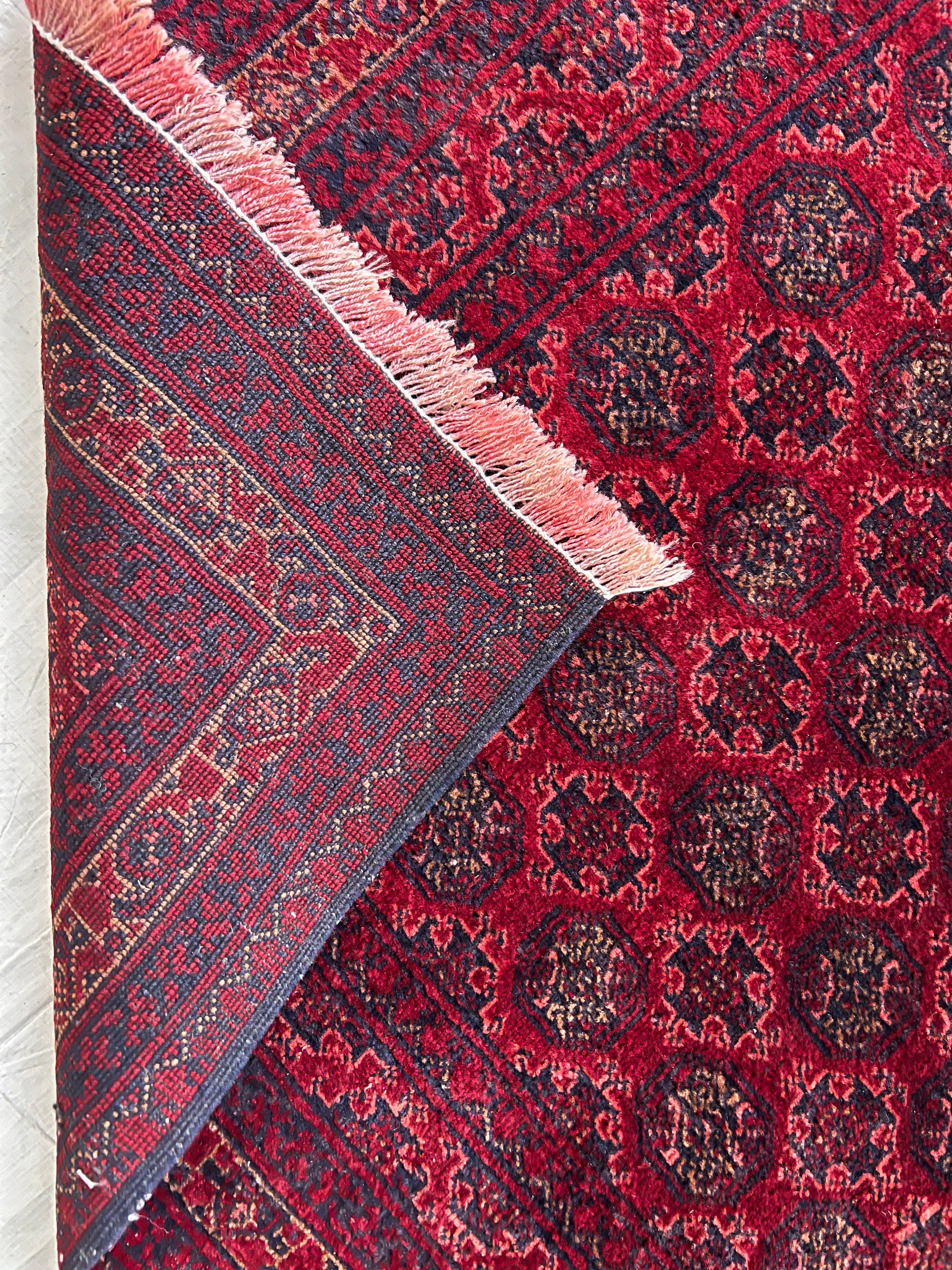 Afghani Runner runner size range tribal Red laid flat