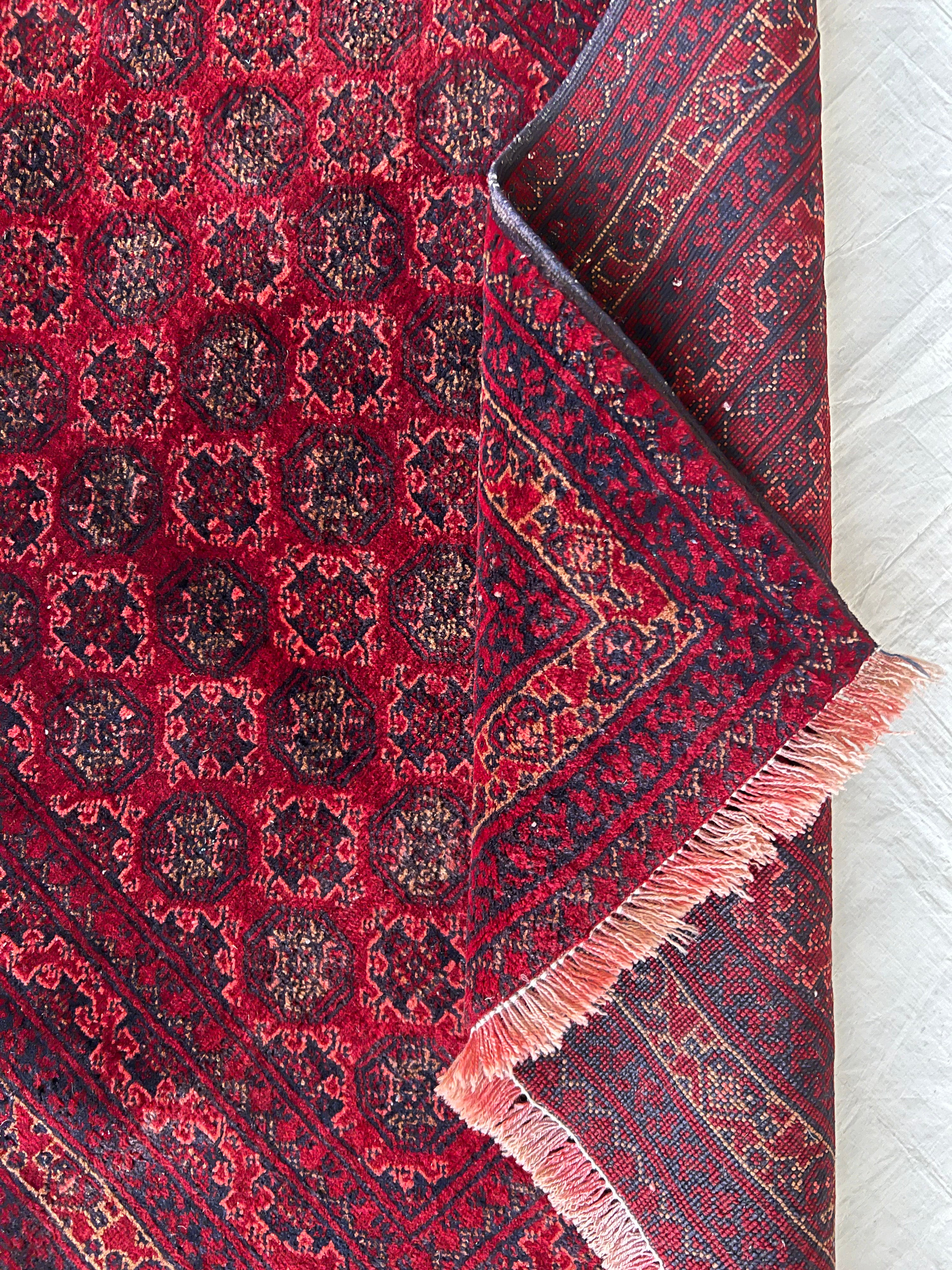 Afghani Runner runner size range tribal Red laid flat
