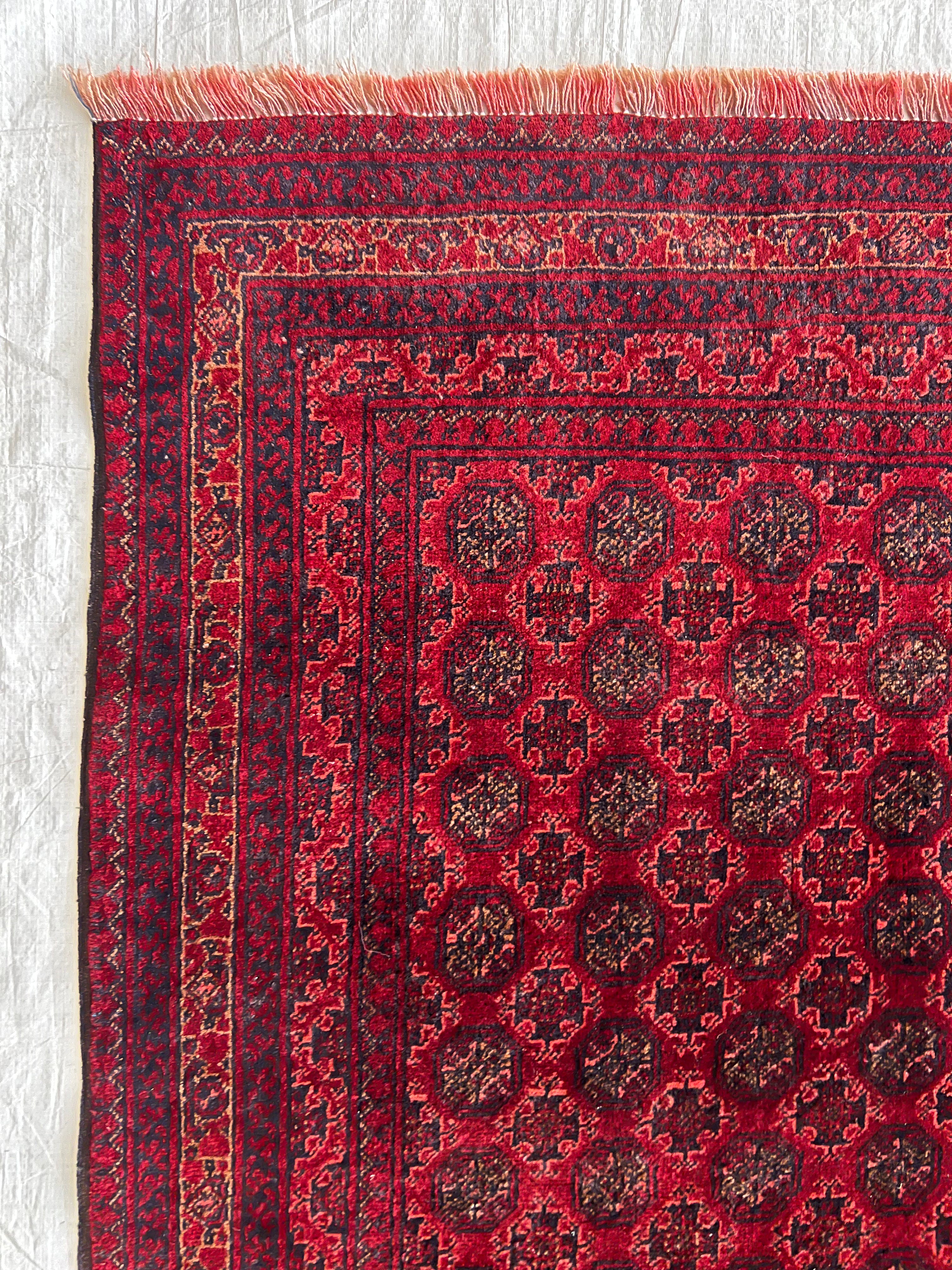 Afghani Runner runner size range tribal Red laid flat