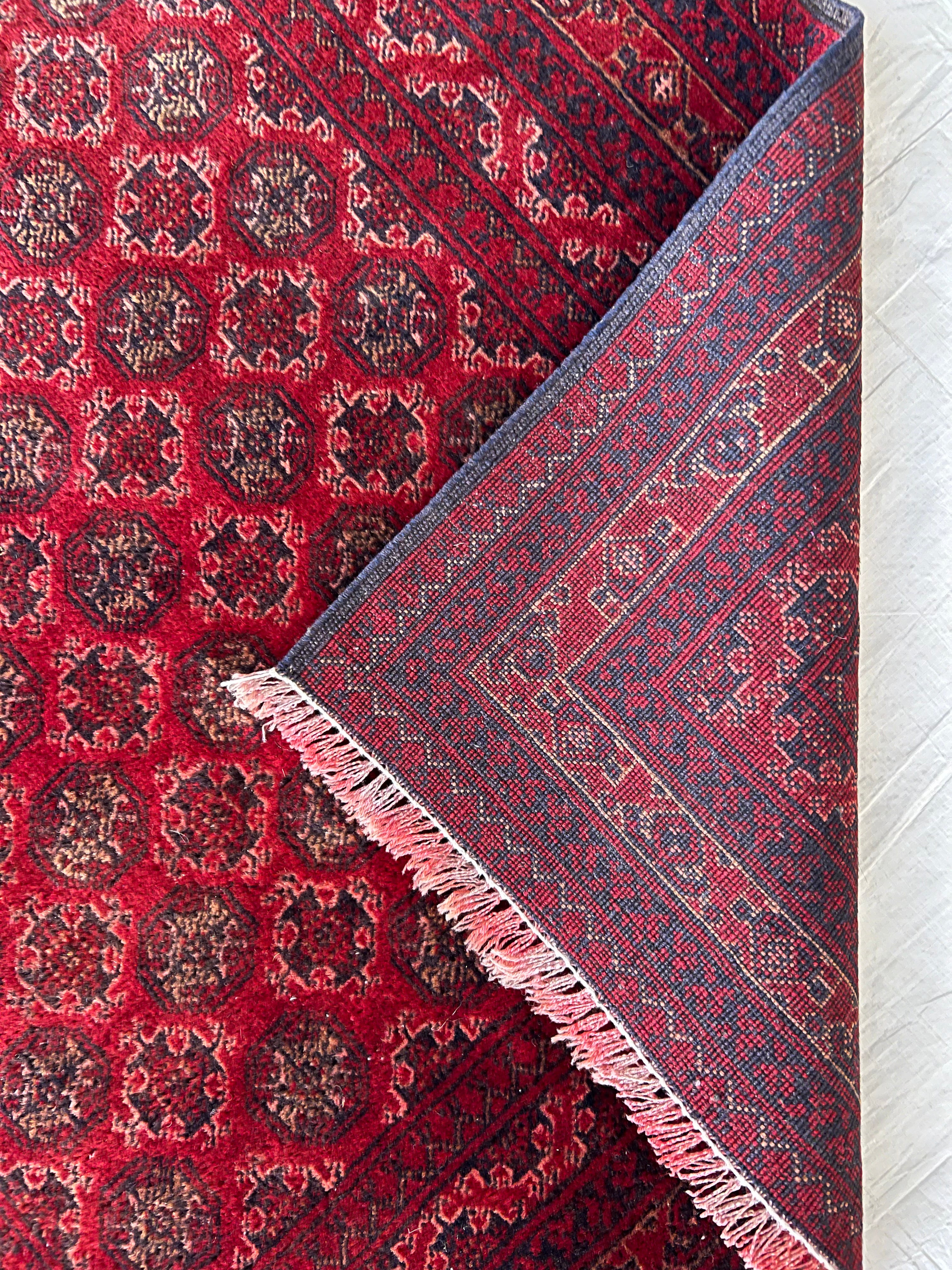 Afghani Runner runner size range tribal Red laid flat