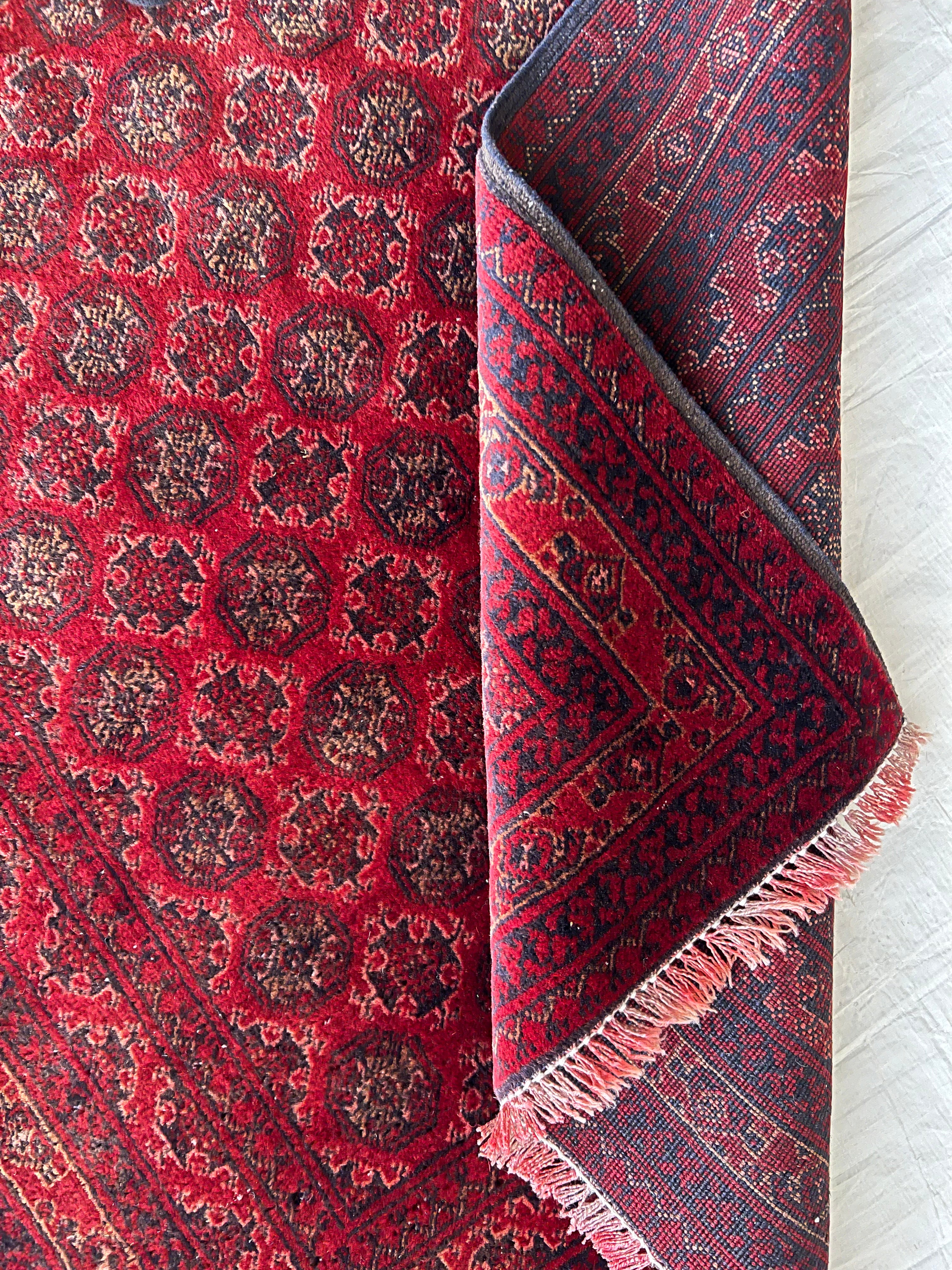 Afghani Runner runner size range tribal Red laid flat