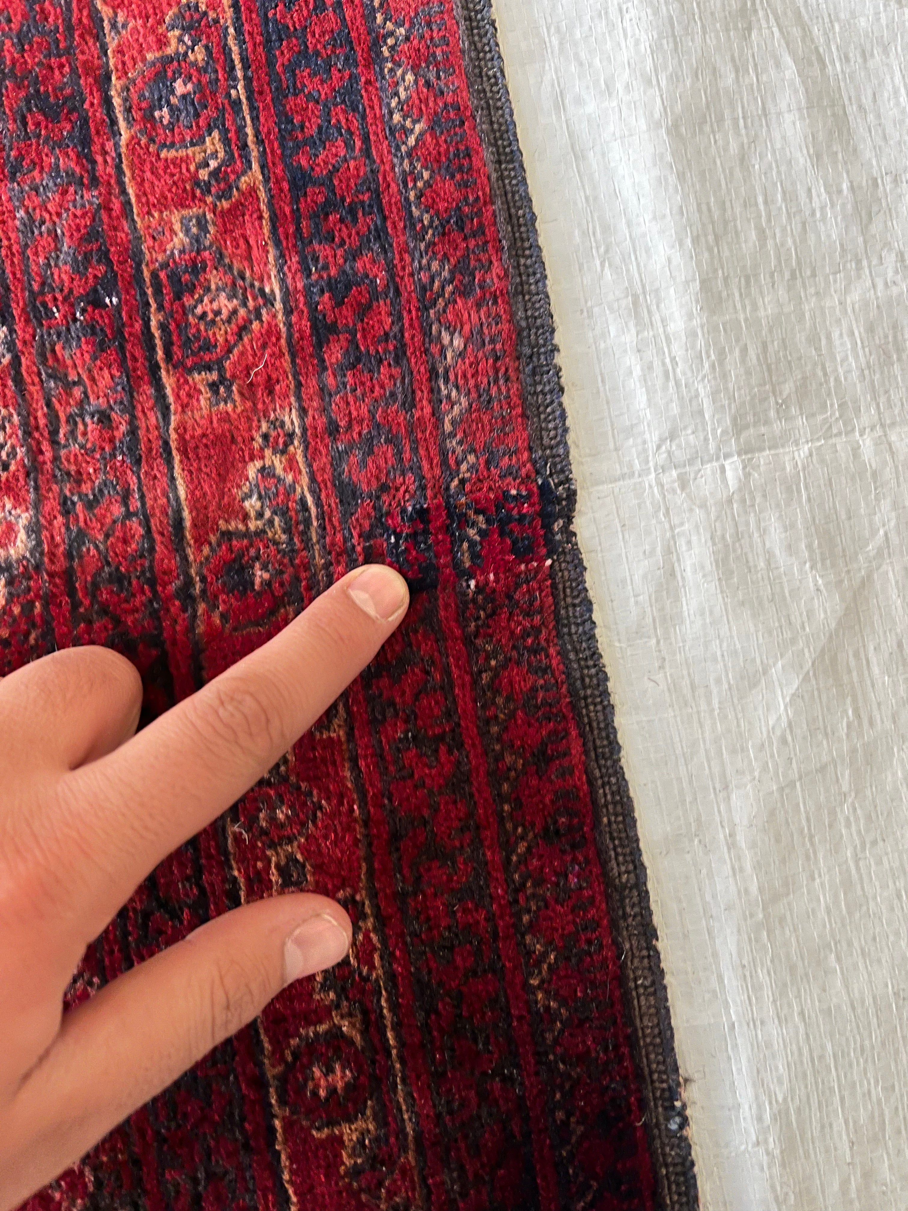 Afghani Runner runner size range tribal Red laid flat
