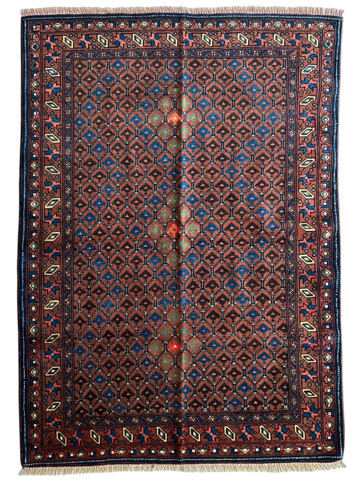 Afghani Rug 4x6 size range tribal laid flat