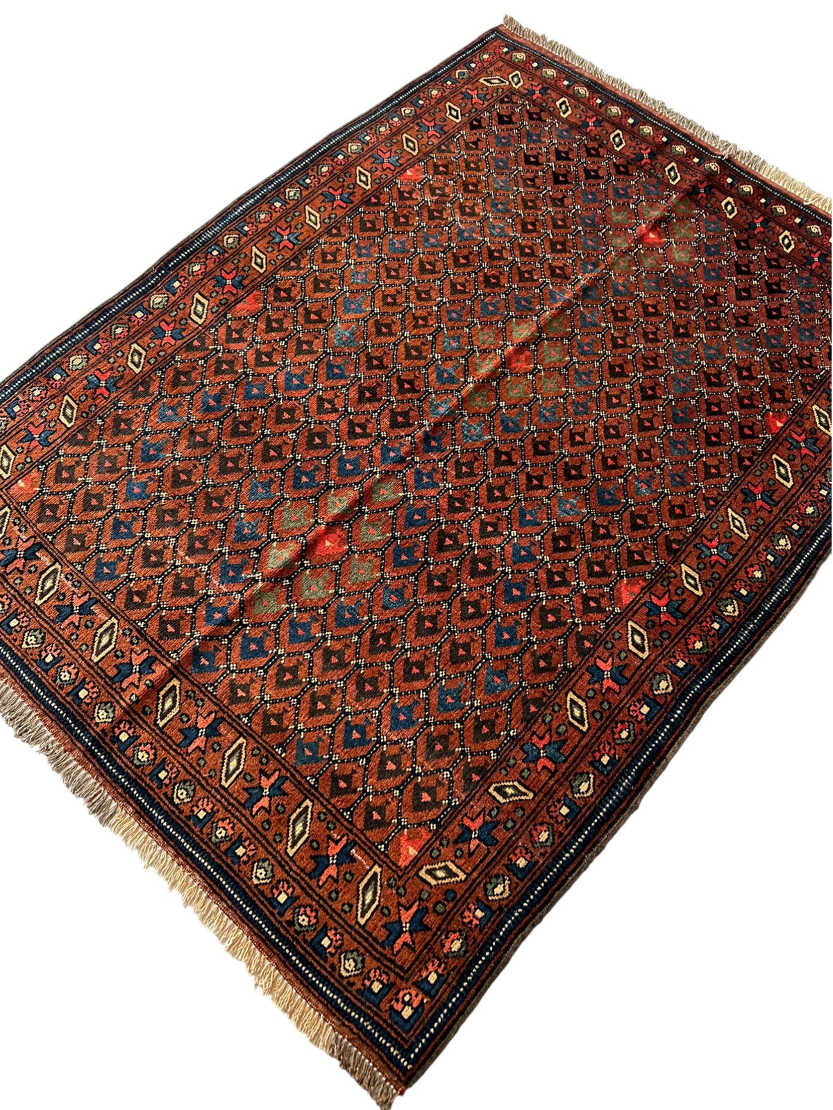 Afghani Rug 5x8 size range tribal laid flat
