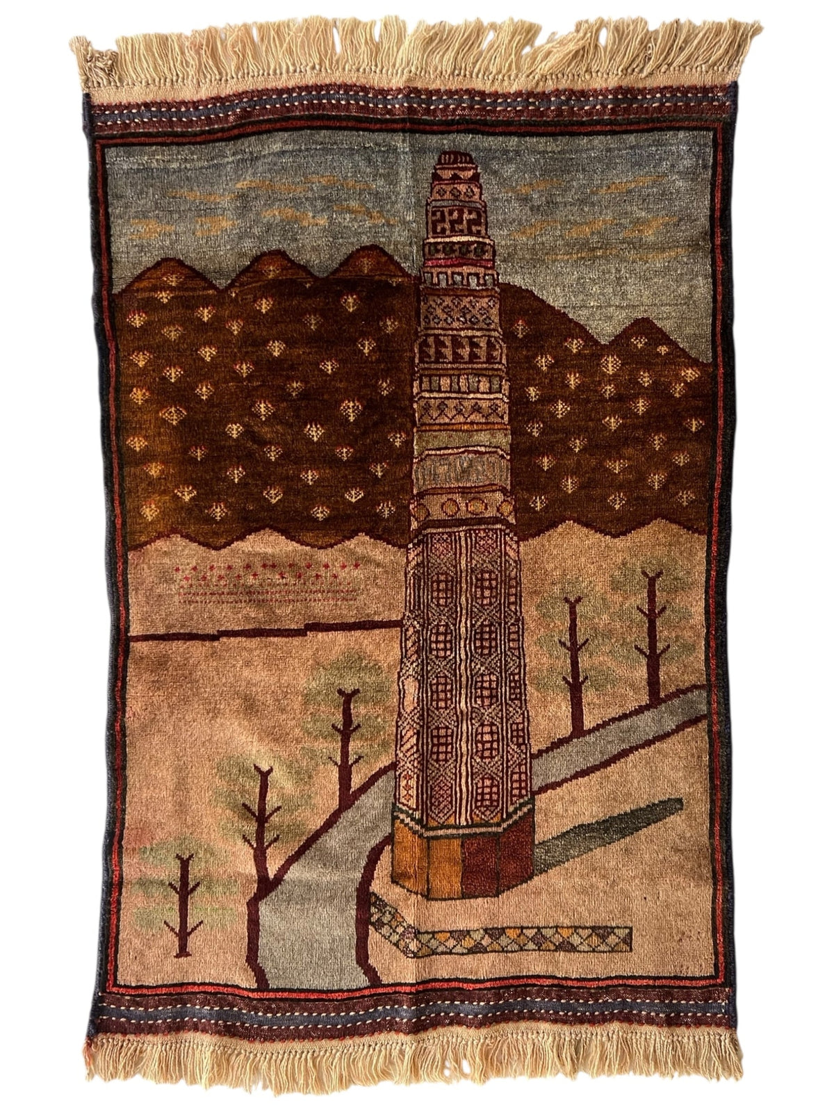 Afghani Rug 3x4 size range tribal laid flat