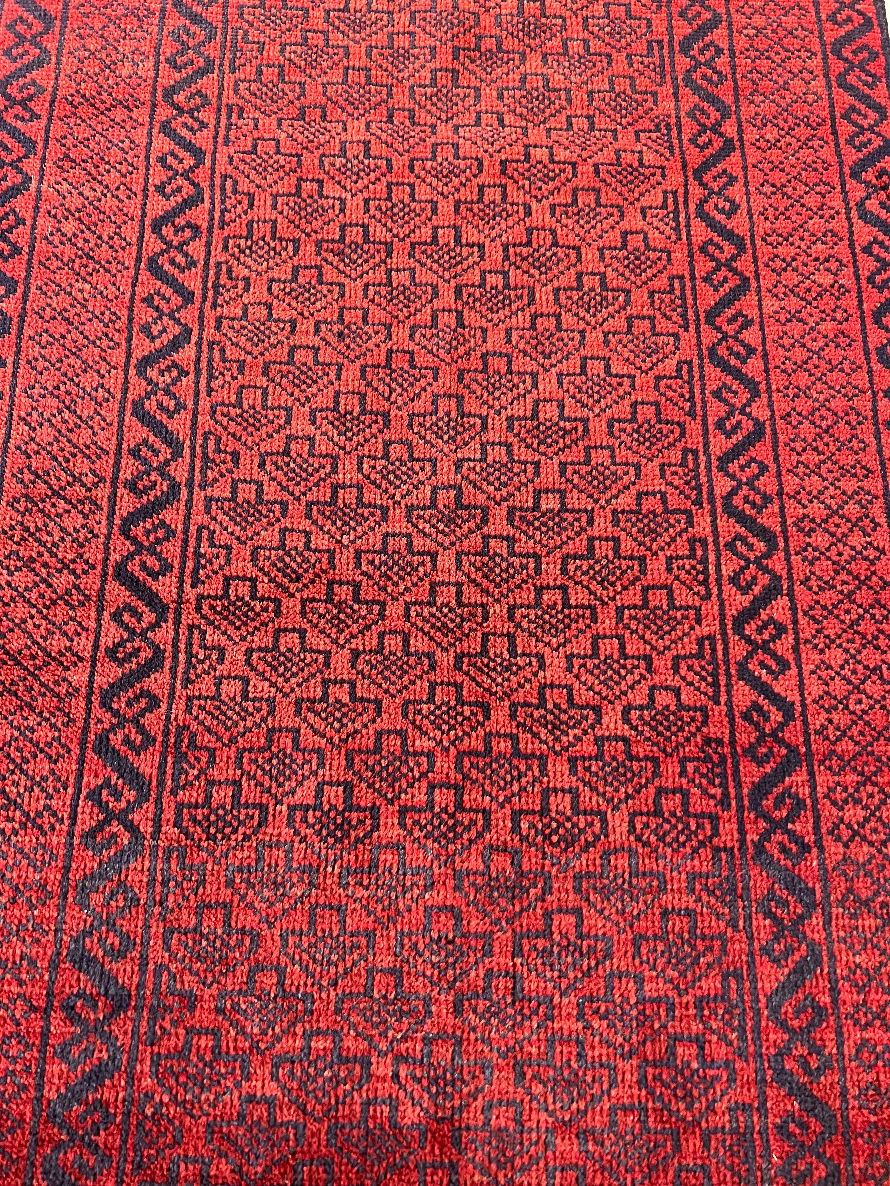 Afghani Runner runner size range tribal Red laid flat