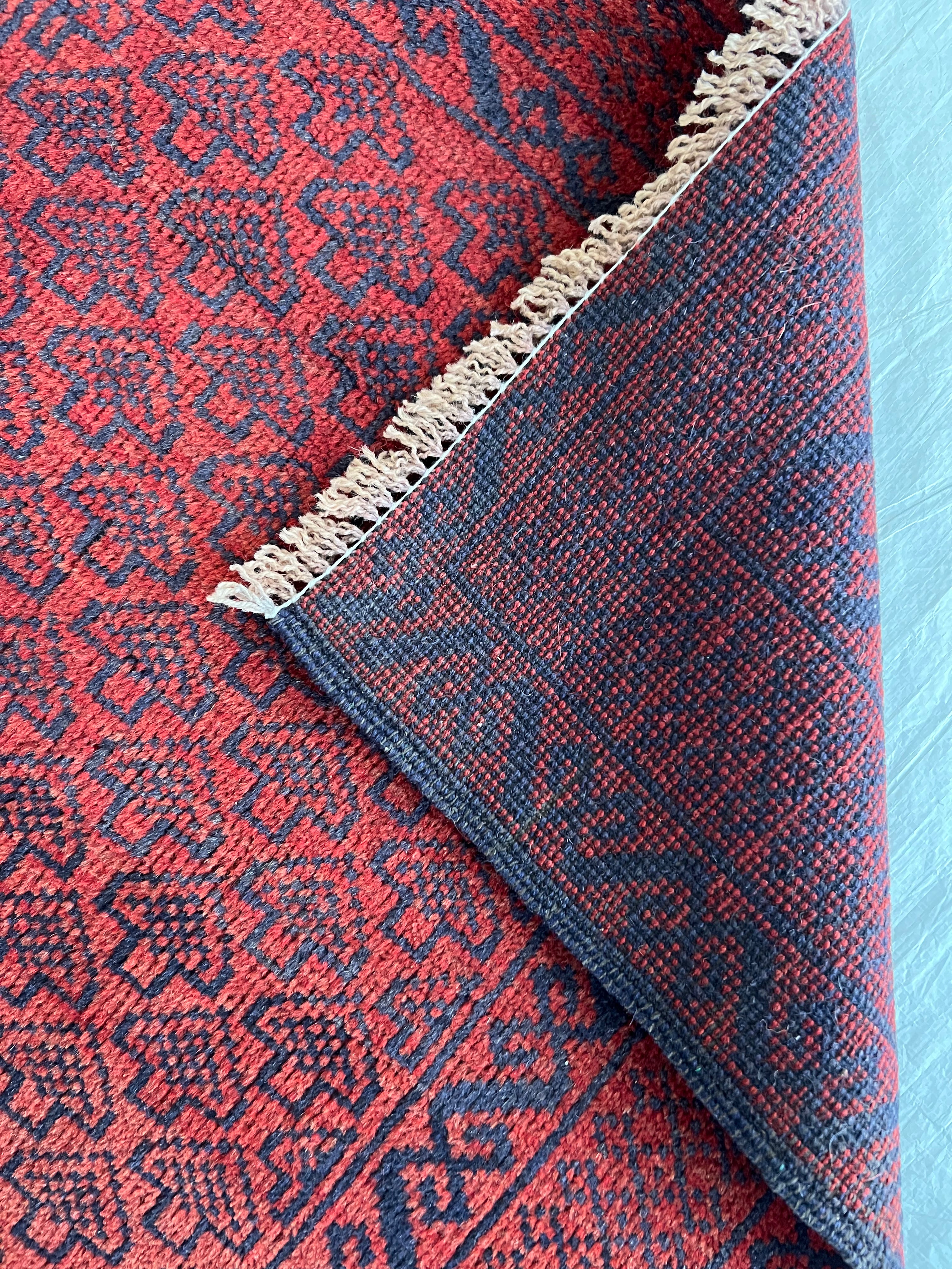 Afghani Runner runner size range tribal Red laid flat