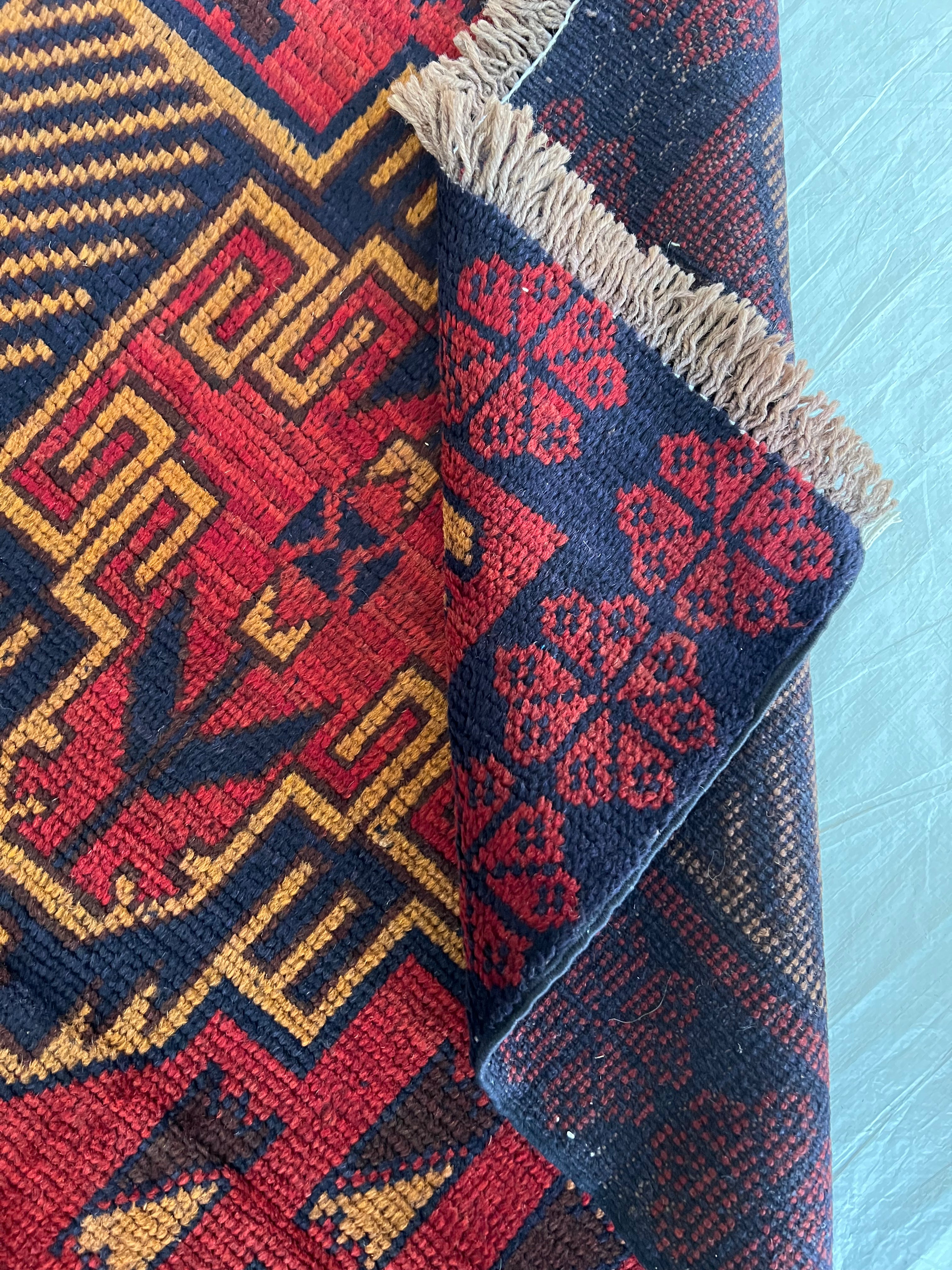 Afghani Runner runner size range tribal Red laid flat