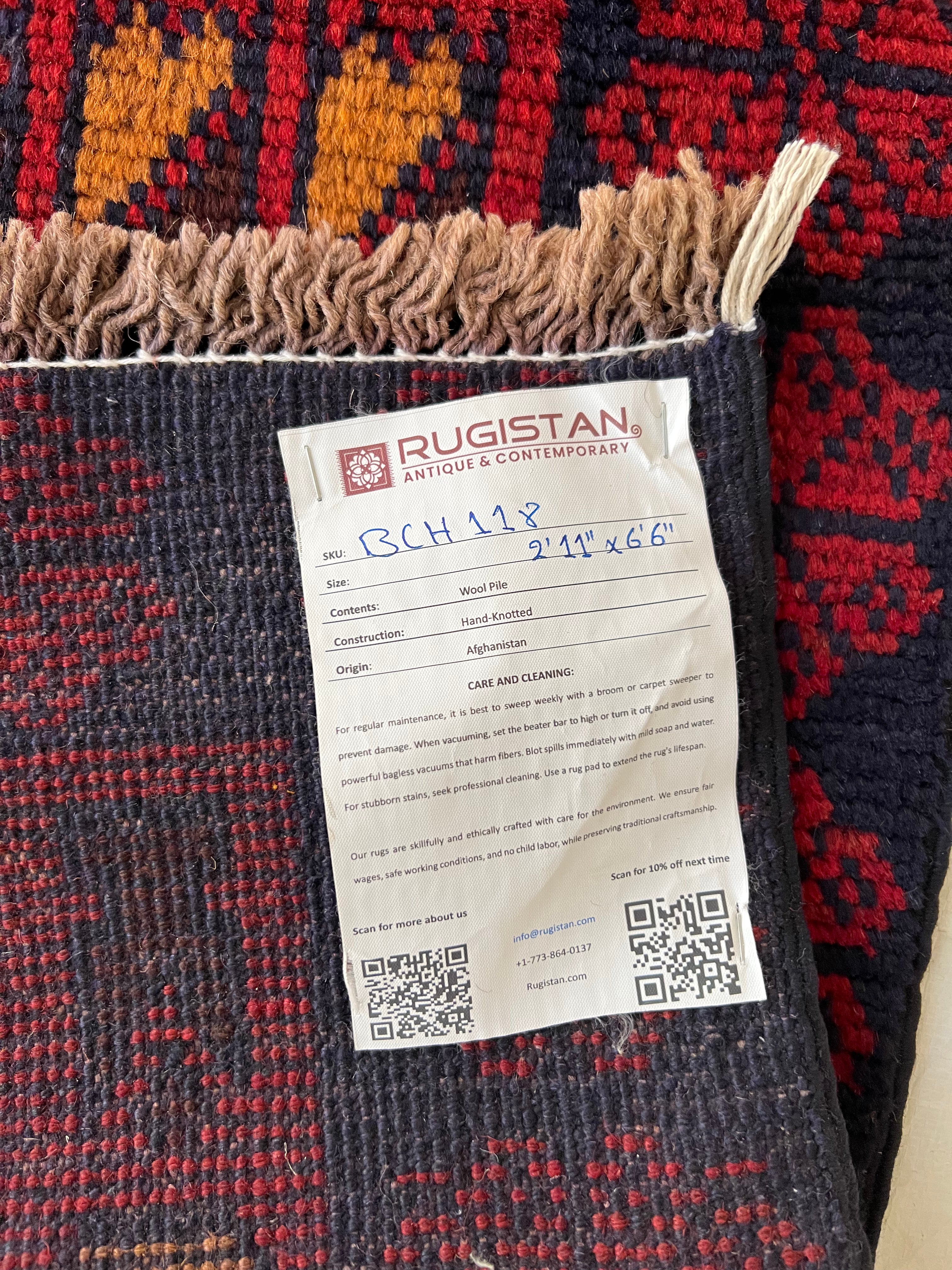 Afghani Runner runner size range tribal Red laid flat