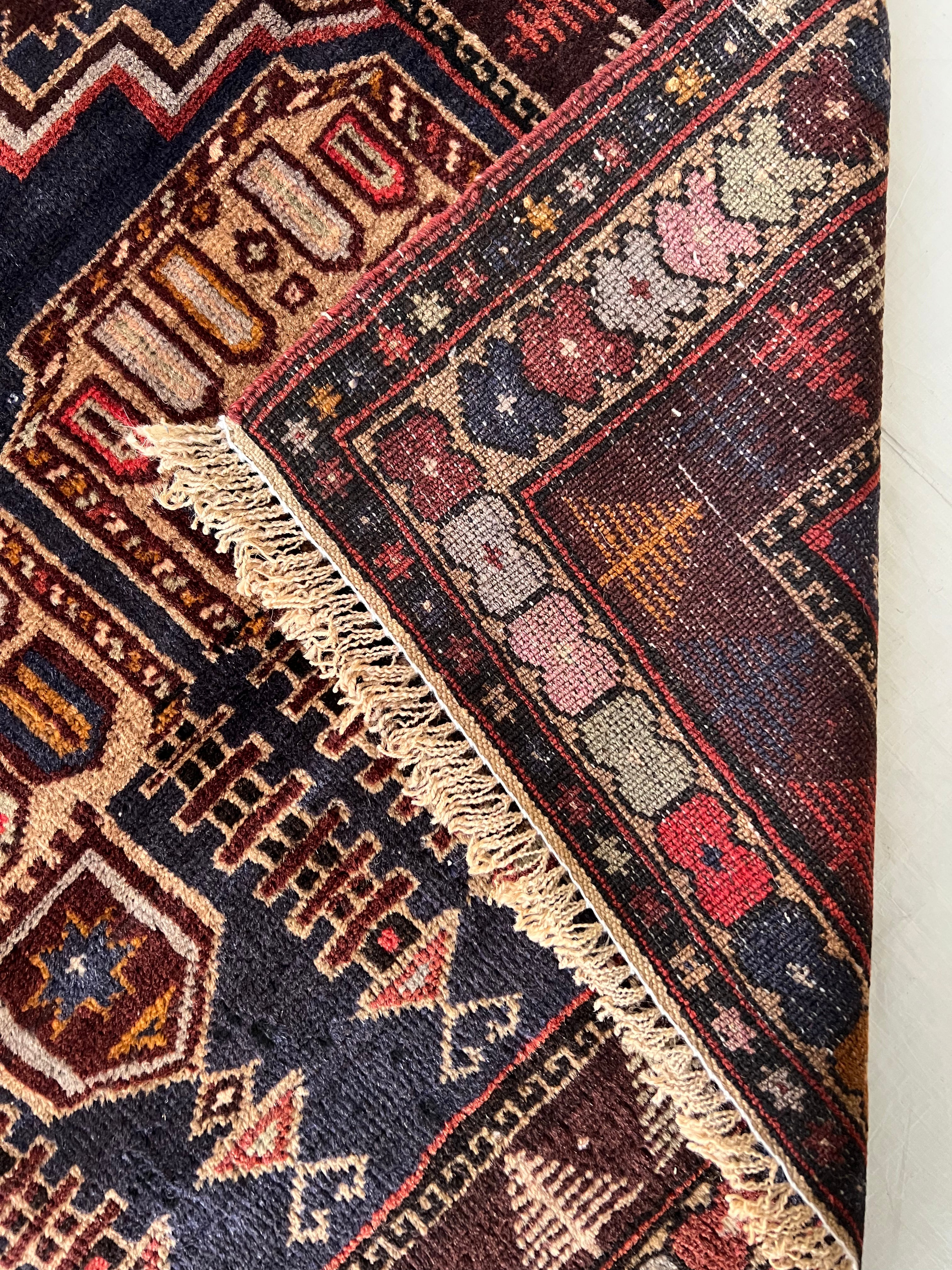 Afghani Prayer Rug 3x5 size range mihrab laid flat
