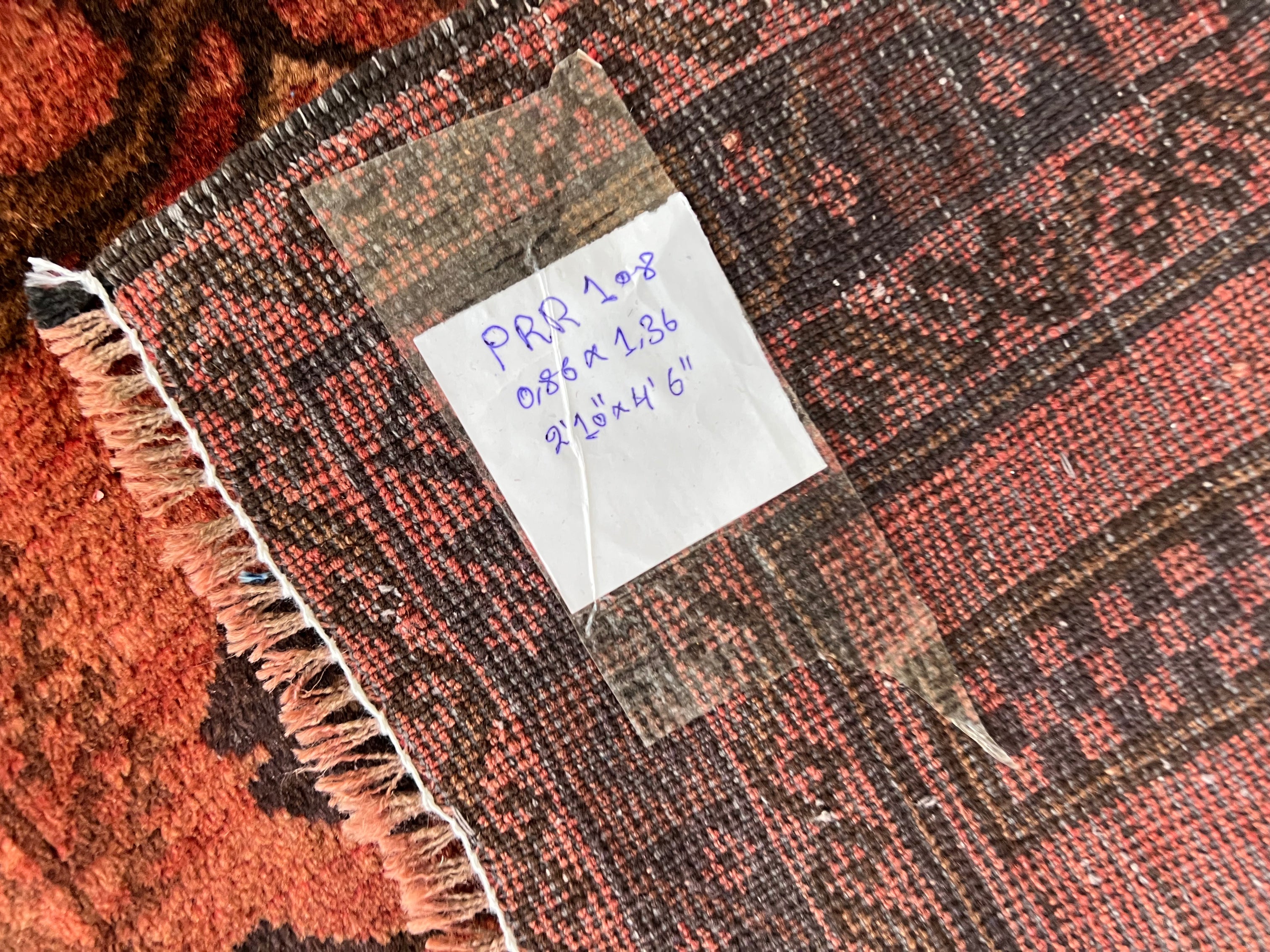 Afghani Prayer Rug 3x5 size range mihrab laid flat