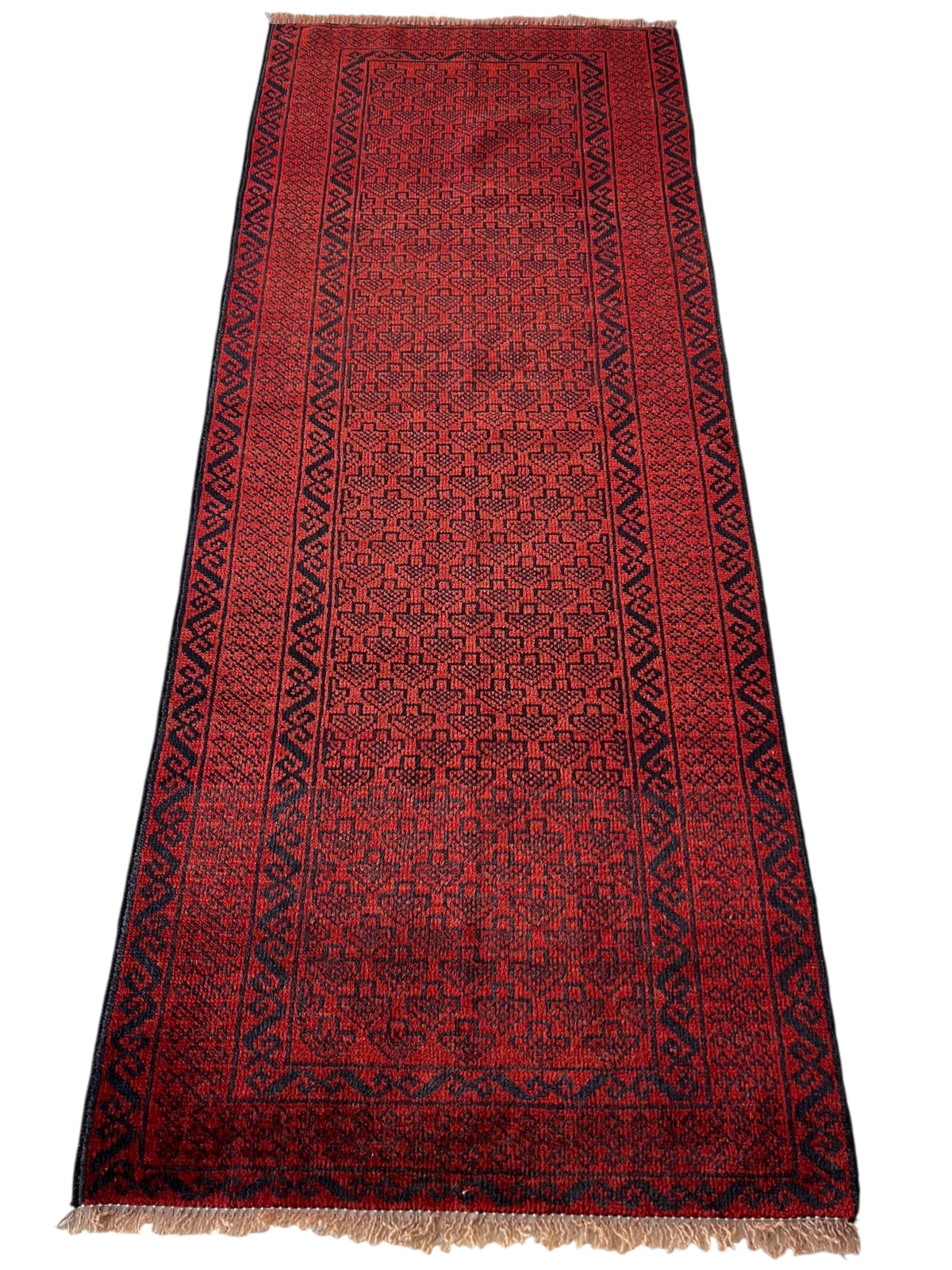 Afghani Runner runner size range tribal Red laid flat