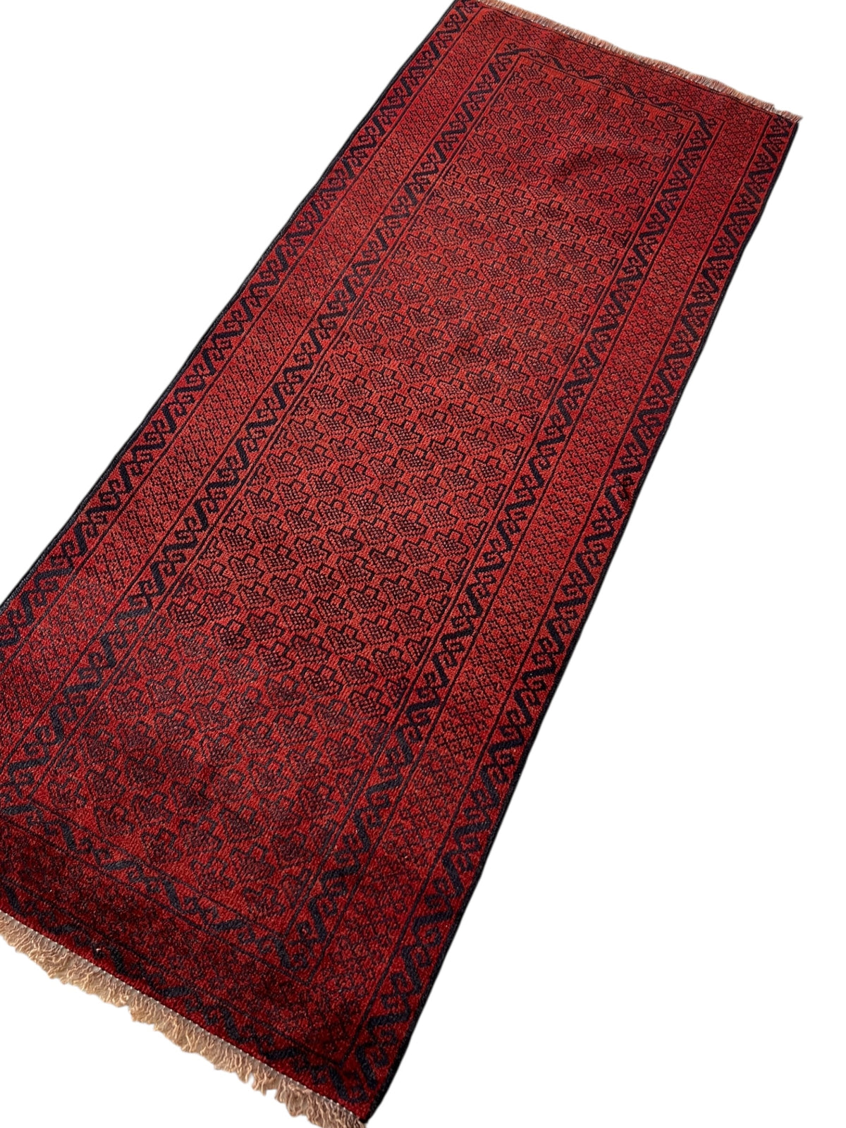 Afghani Runner runner size range tribal Red laid flat