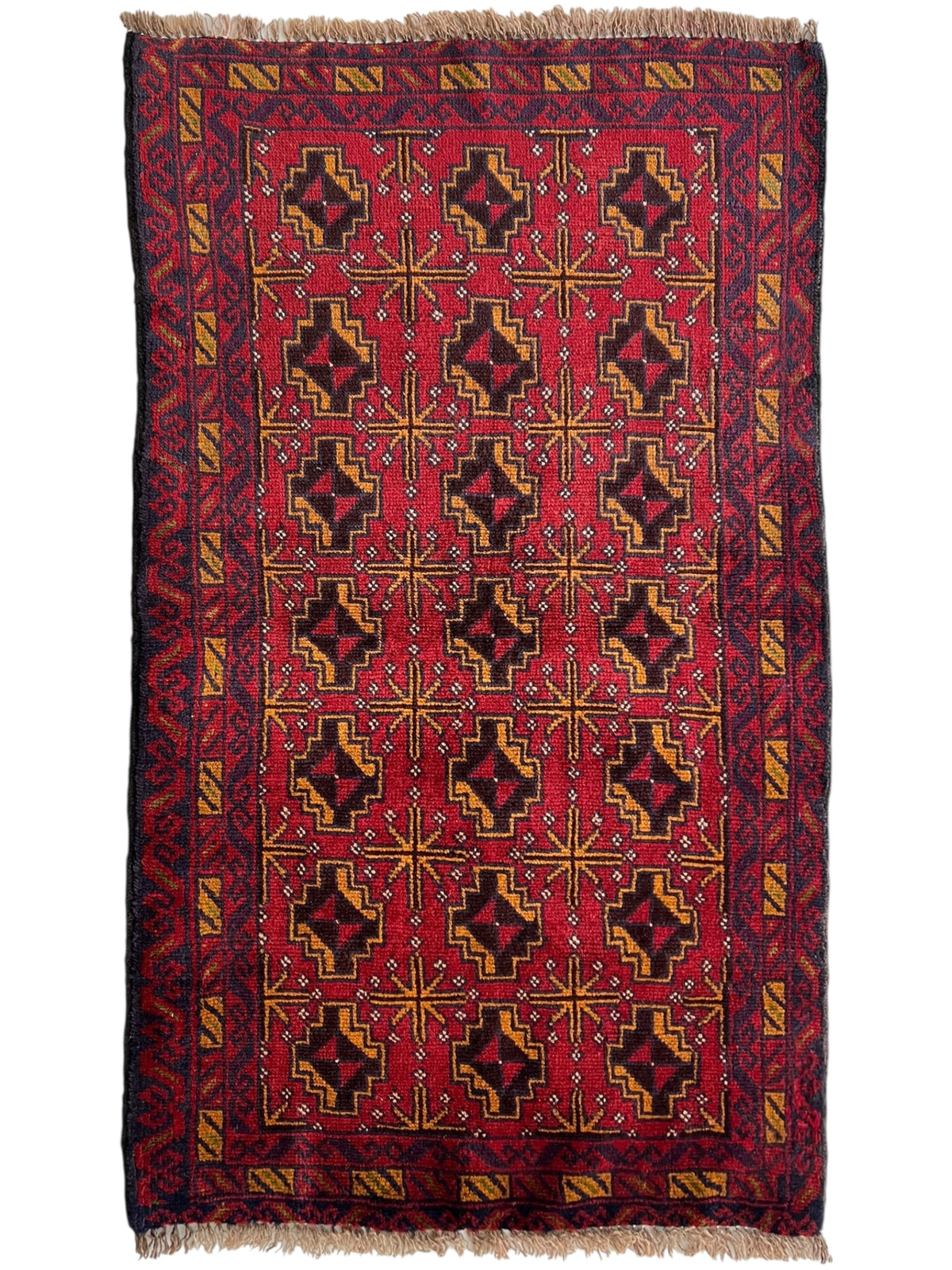 Afghani Rug 3x5 size range tribal laid flat