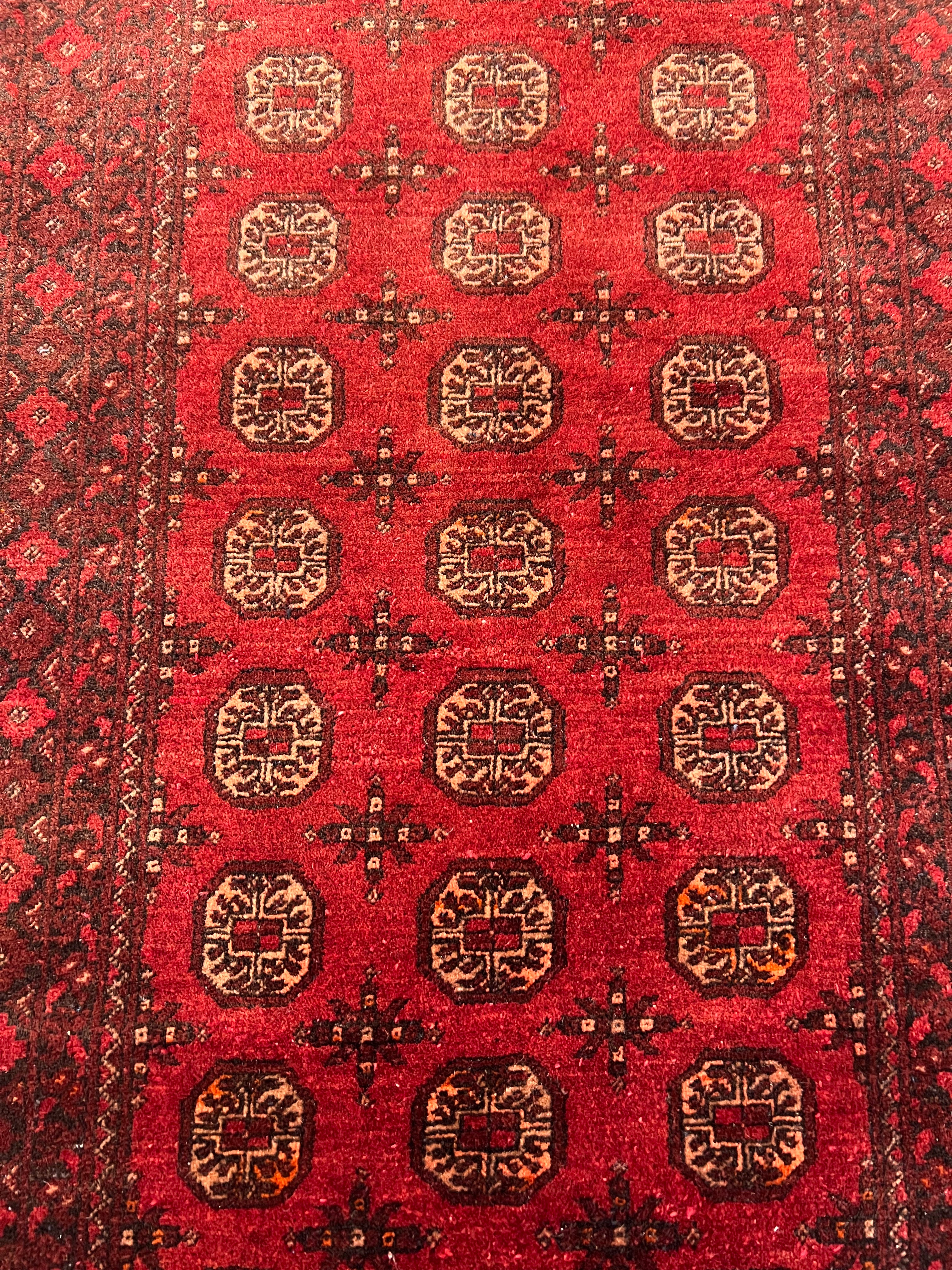 Afghani Runner runner size range tribal Red laid flat