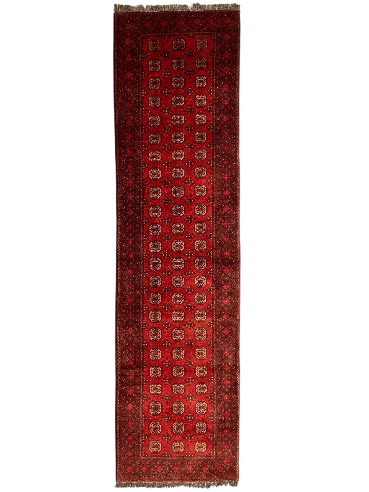 Afghani Runner runner size range tribal Red laid flat