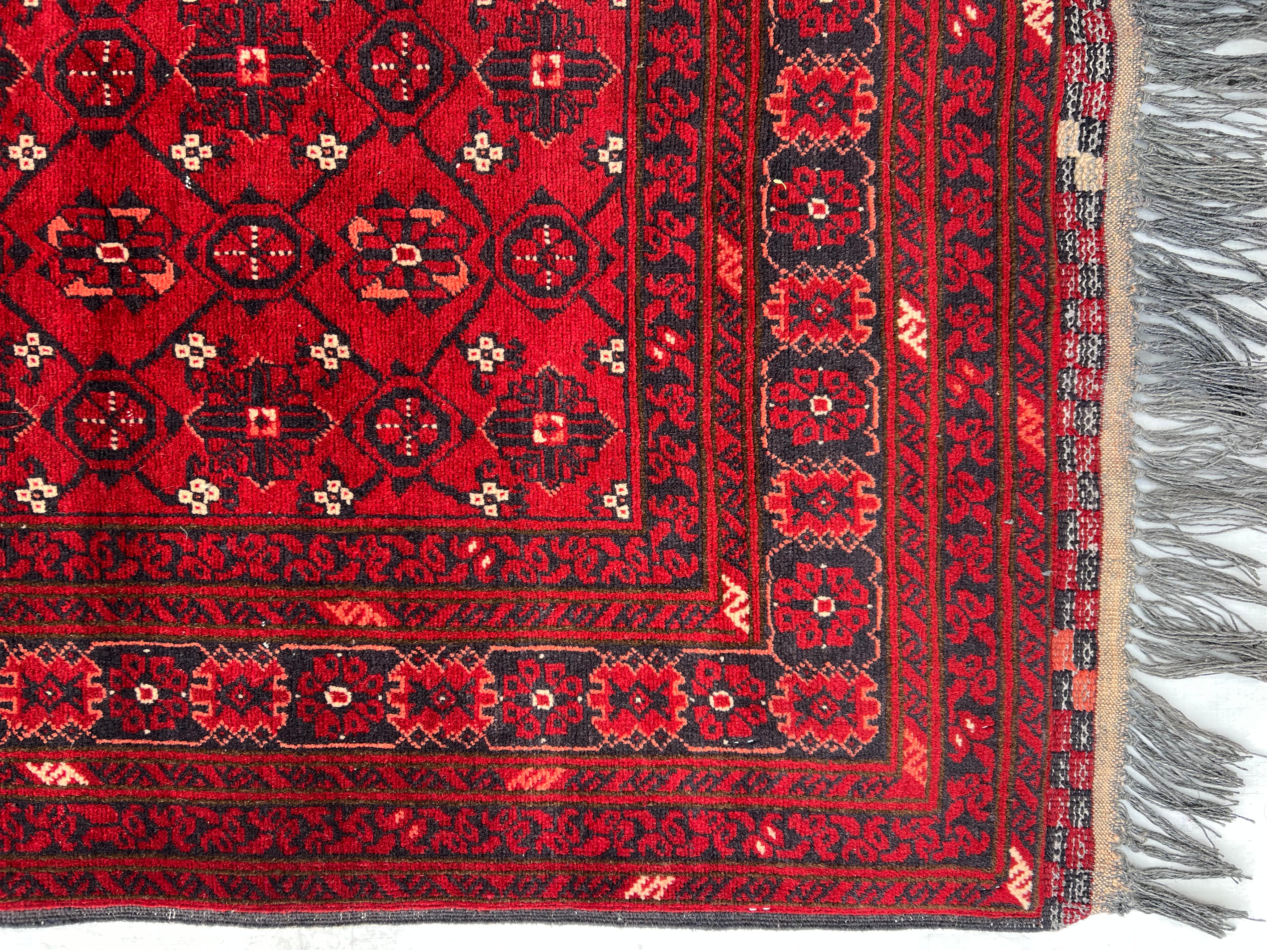 Afghani Runner runner size range tribal Red laid flat