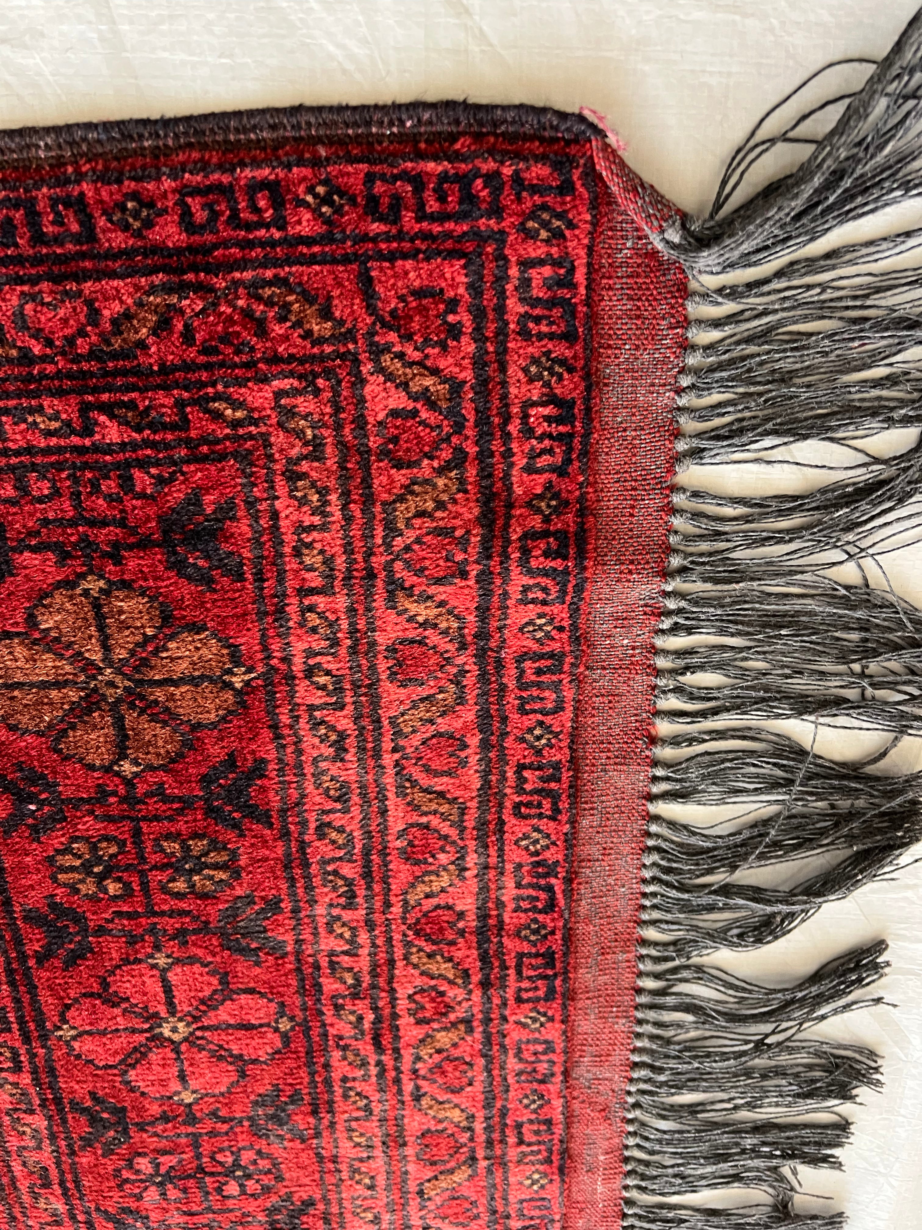 Afghani Rug 7x10 size range darwaza naqsha Red laid flat