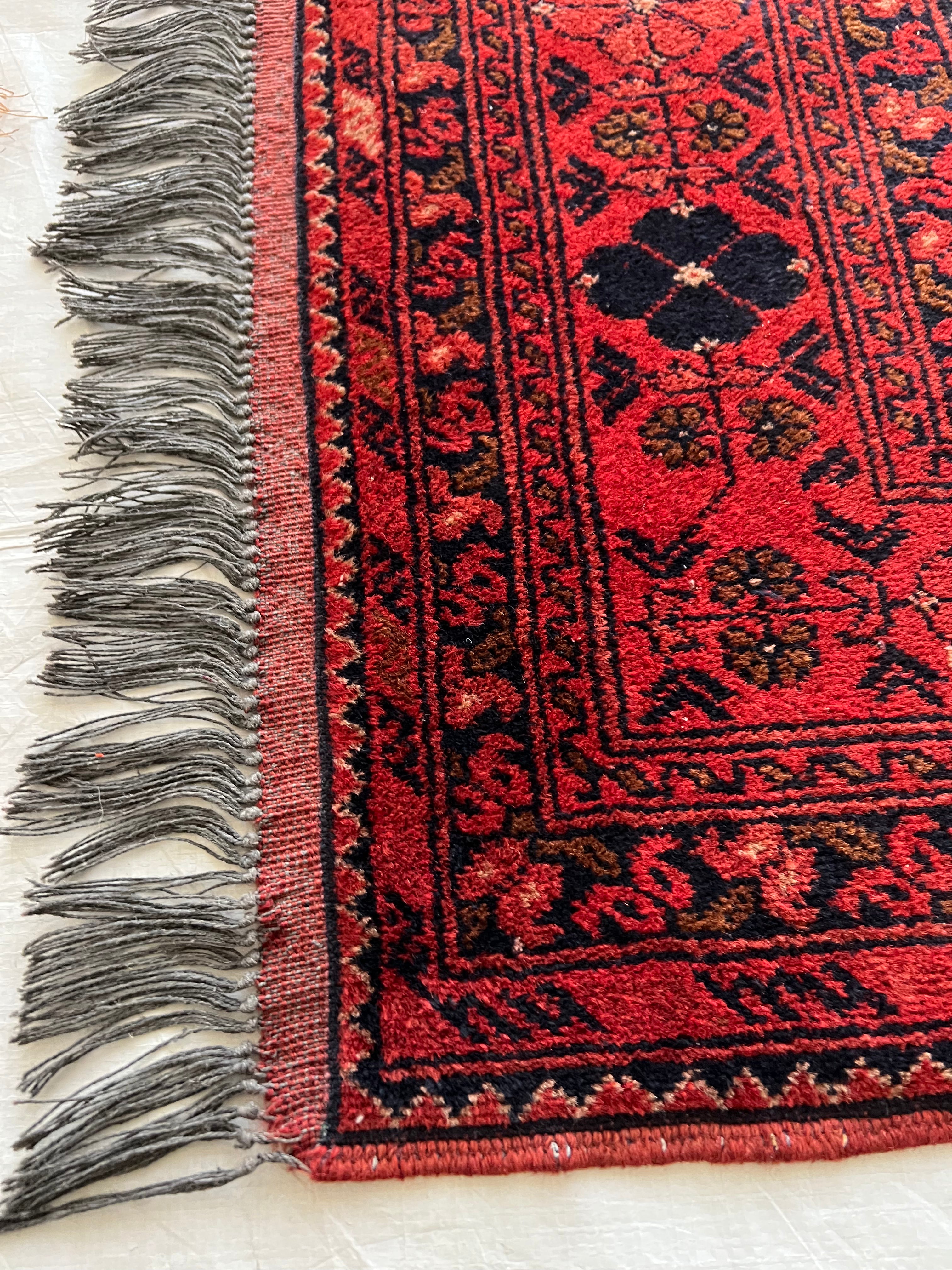 Afghani Rug 7x10 size range naqsha Red laid flat