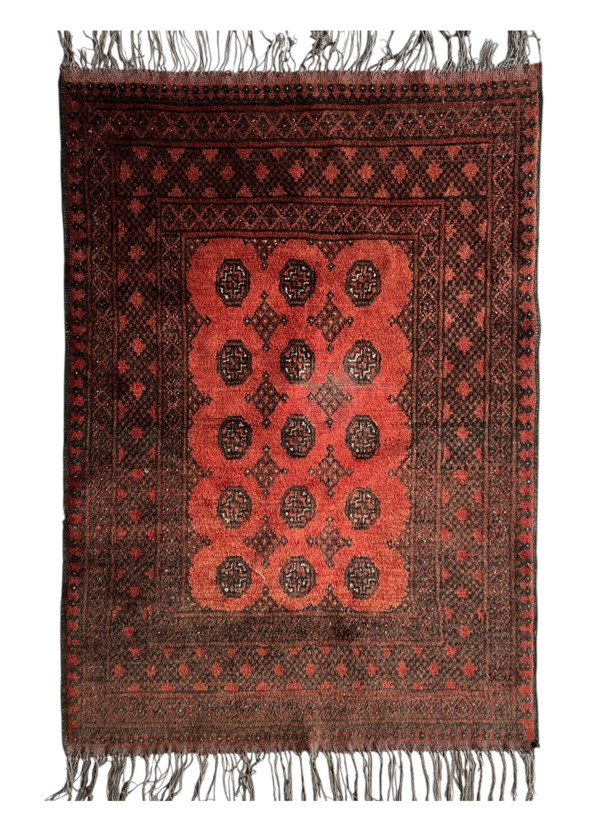 Afghani Rug 4x6 size range tribal laid flat