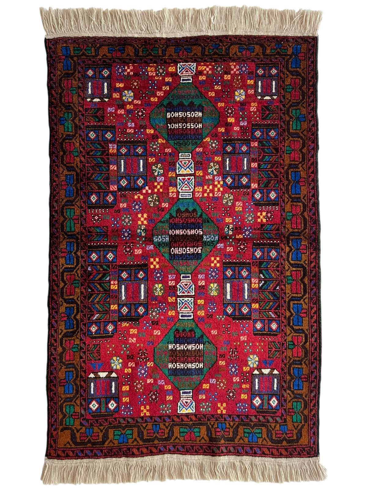 Afghani Rug 4x6 size range tribal laid flat
