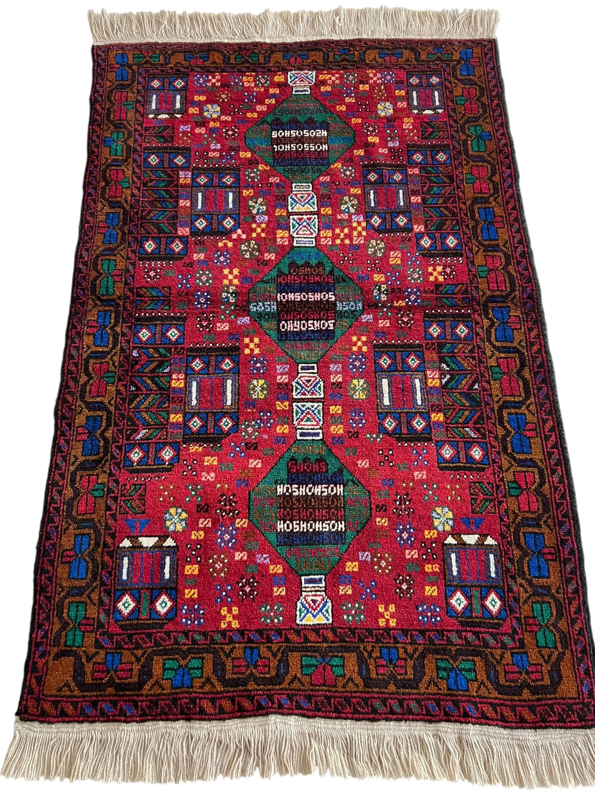 Afghani Rug 4x6 size range tribal laid flat