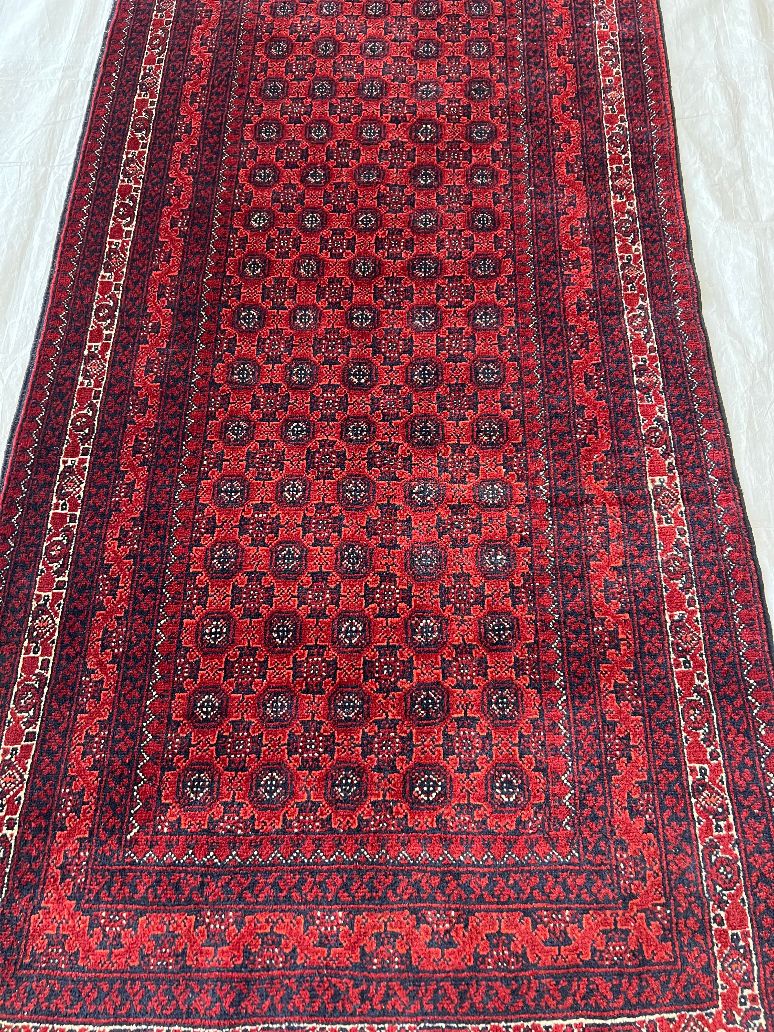 Afghani Runner runner size range khoja roshana Red laid flat