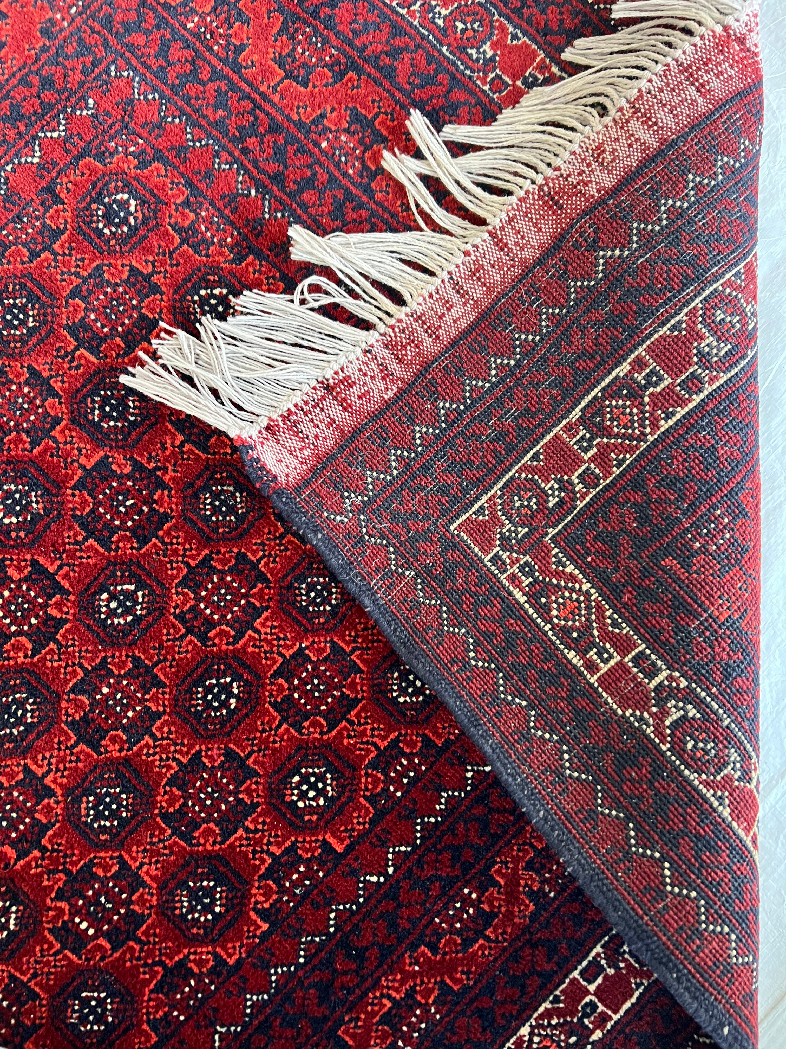 Afghani Runner runner size range khoja roshana Red laid flat