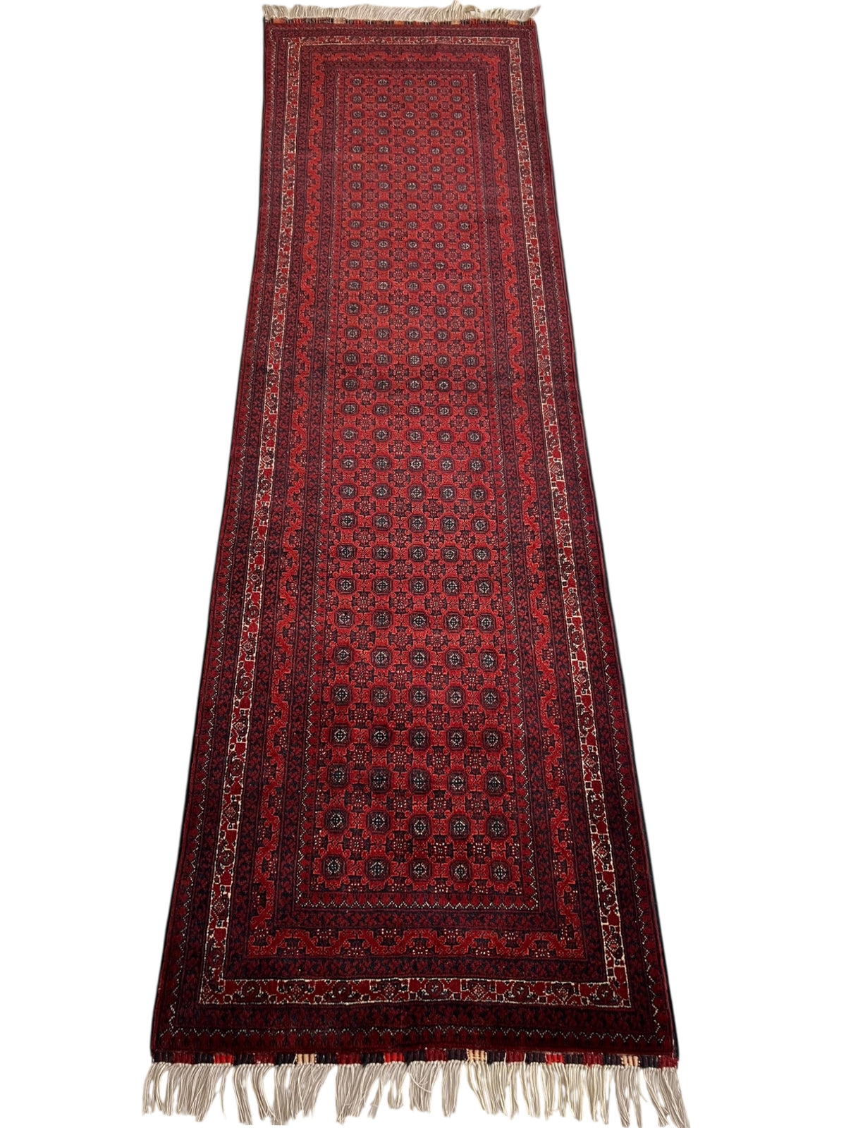 Afghani Runner runner size range khoja roshana Red laid flat