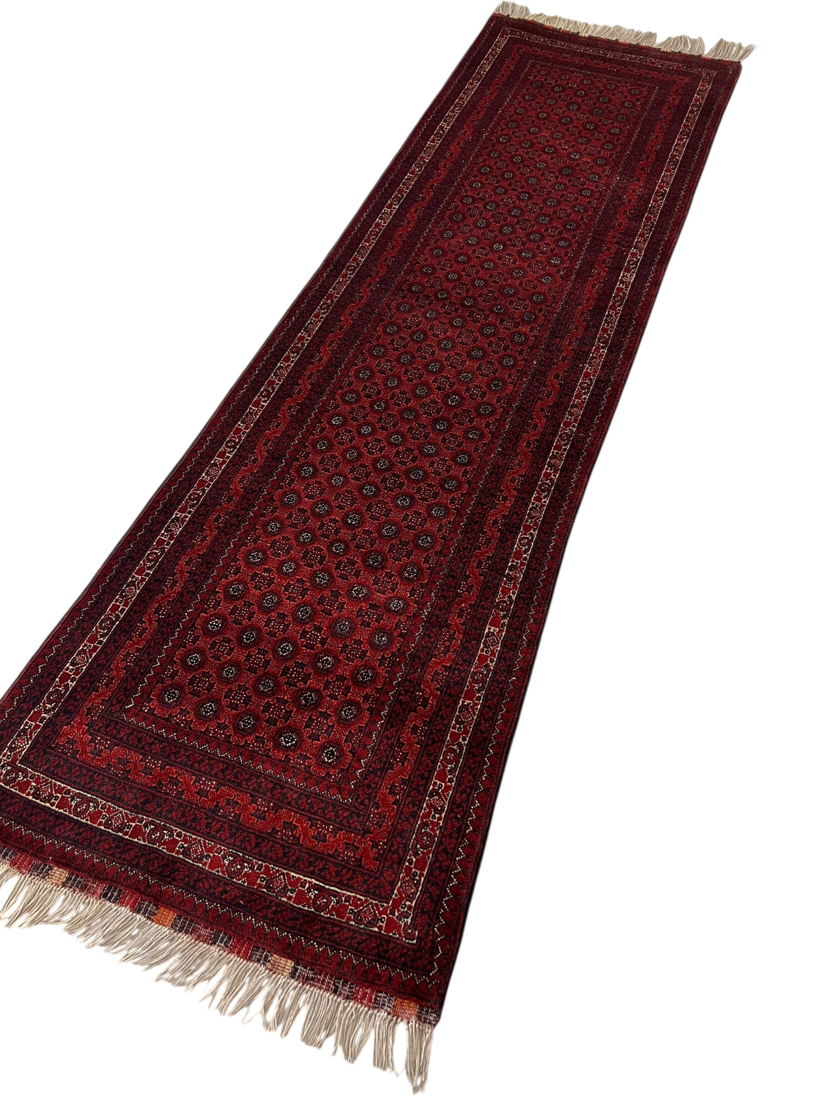 Afghani Runner runner size range khoja roshana Red laid flat