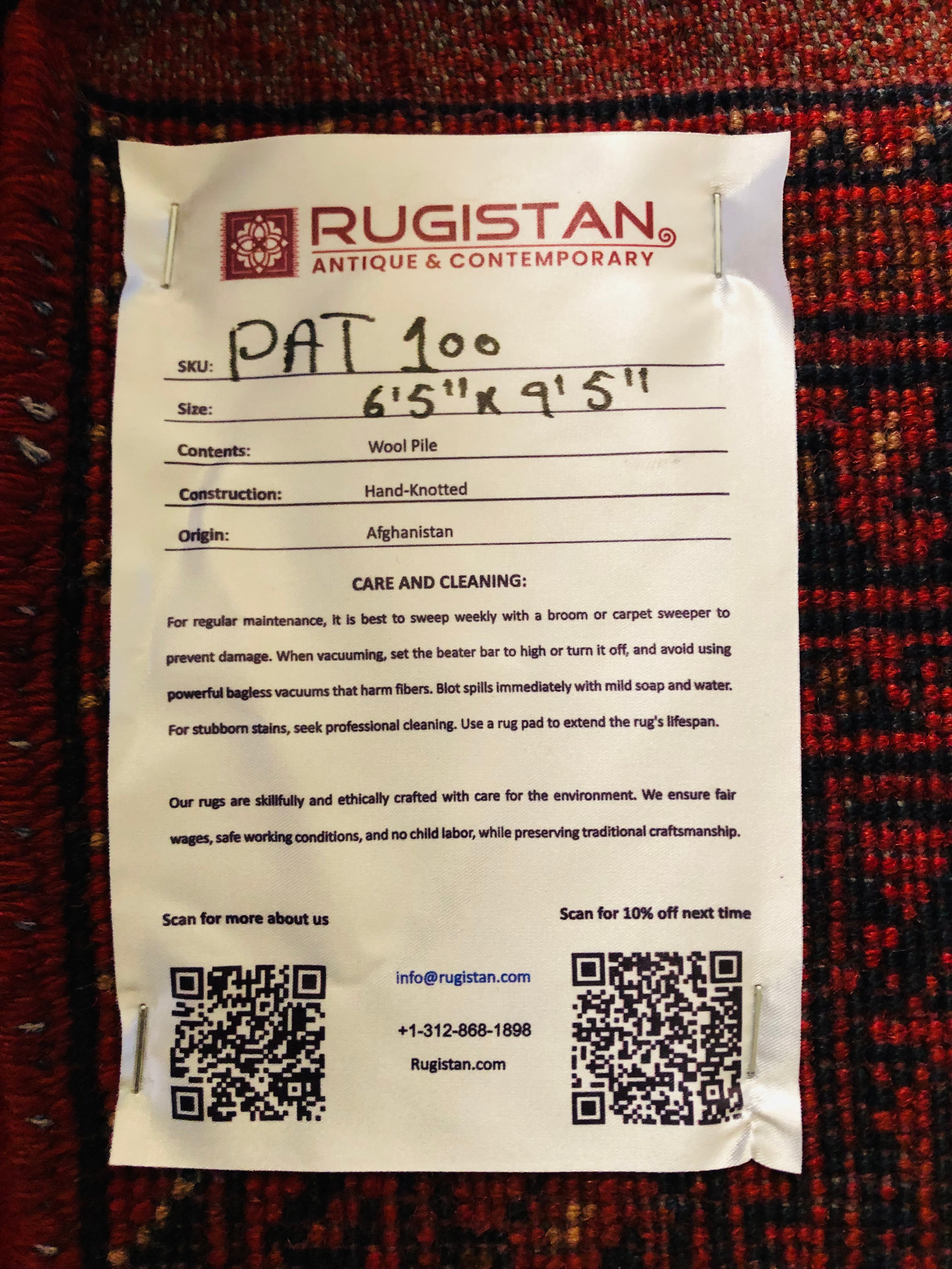 Afghani Rug 7x10 size range naqsha Red laid flat