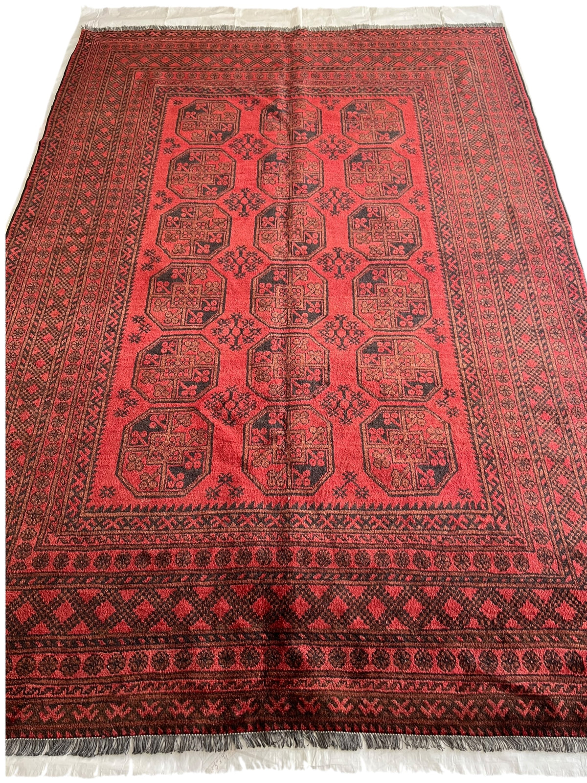 Gul Rug 7x9 | Burgundy, Red & Black | Hand-Knotted Wool