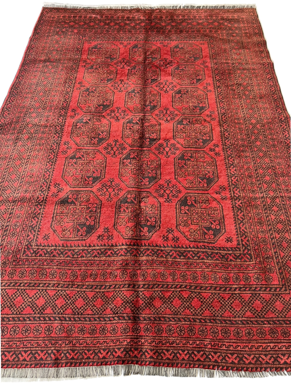 Gul Rug 7x9 | Burgundy, Red & Black | Hand-Knotted Wool
